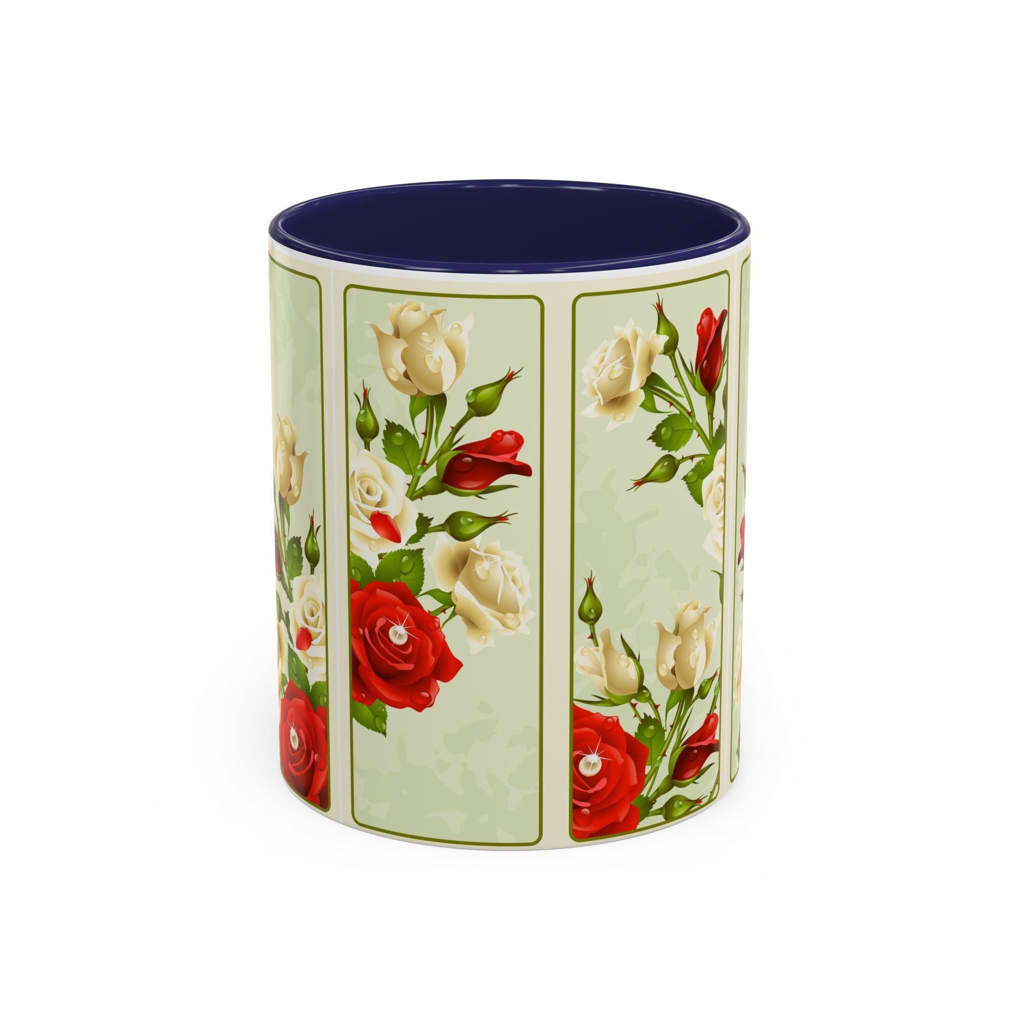 Floral Accent Coffee Mug - Elegant Rose Design, Perfect Gift for Mother's Day, Birthday, Home Decor, Tea Lovers, Vintage Style.