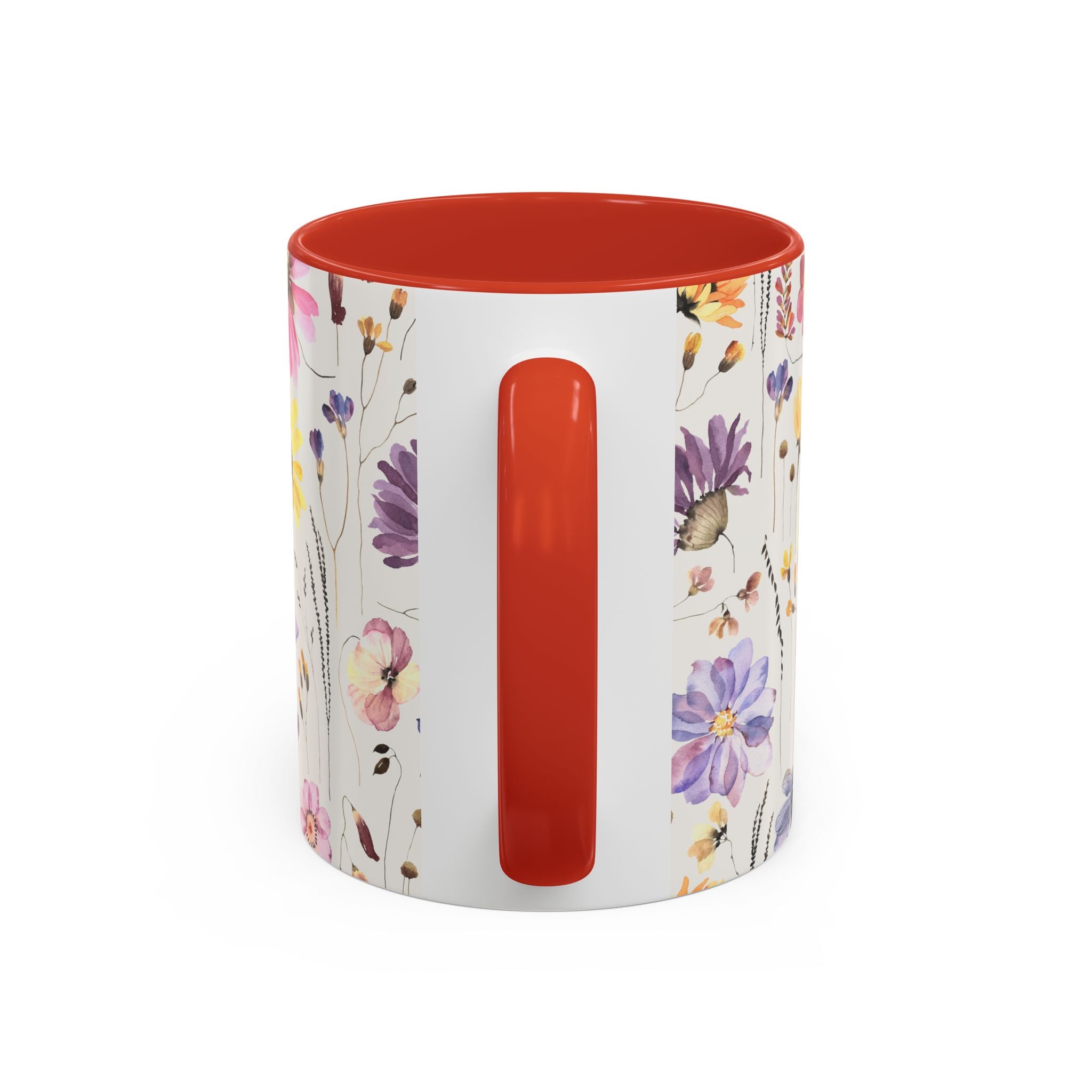 Floral Accent Coffee Mug - Perfect Gift for Nature Lovers, Ideal for Birthdays, Mother's Day, Home Decor, Flower Enthusiasts