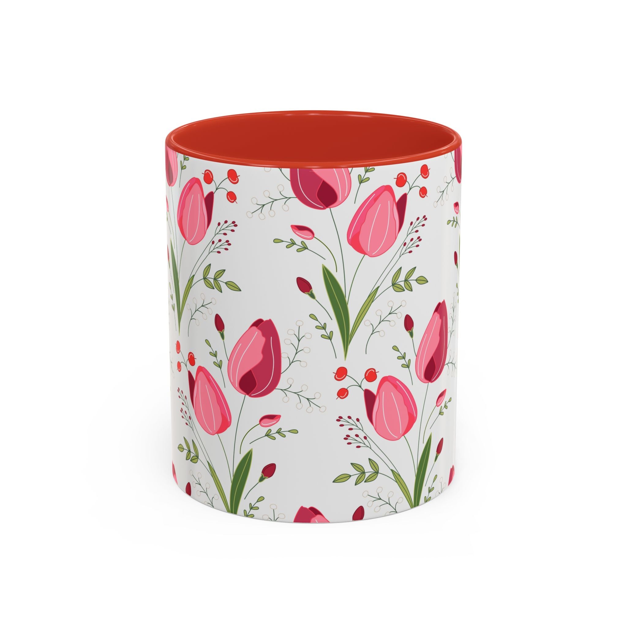 Elegant Floral Accent Coffee Mug - 11oz or 15oz, Perfect for Tea Lovers, Mother's Day Gift, Home Decor, Coffee Accessories