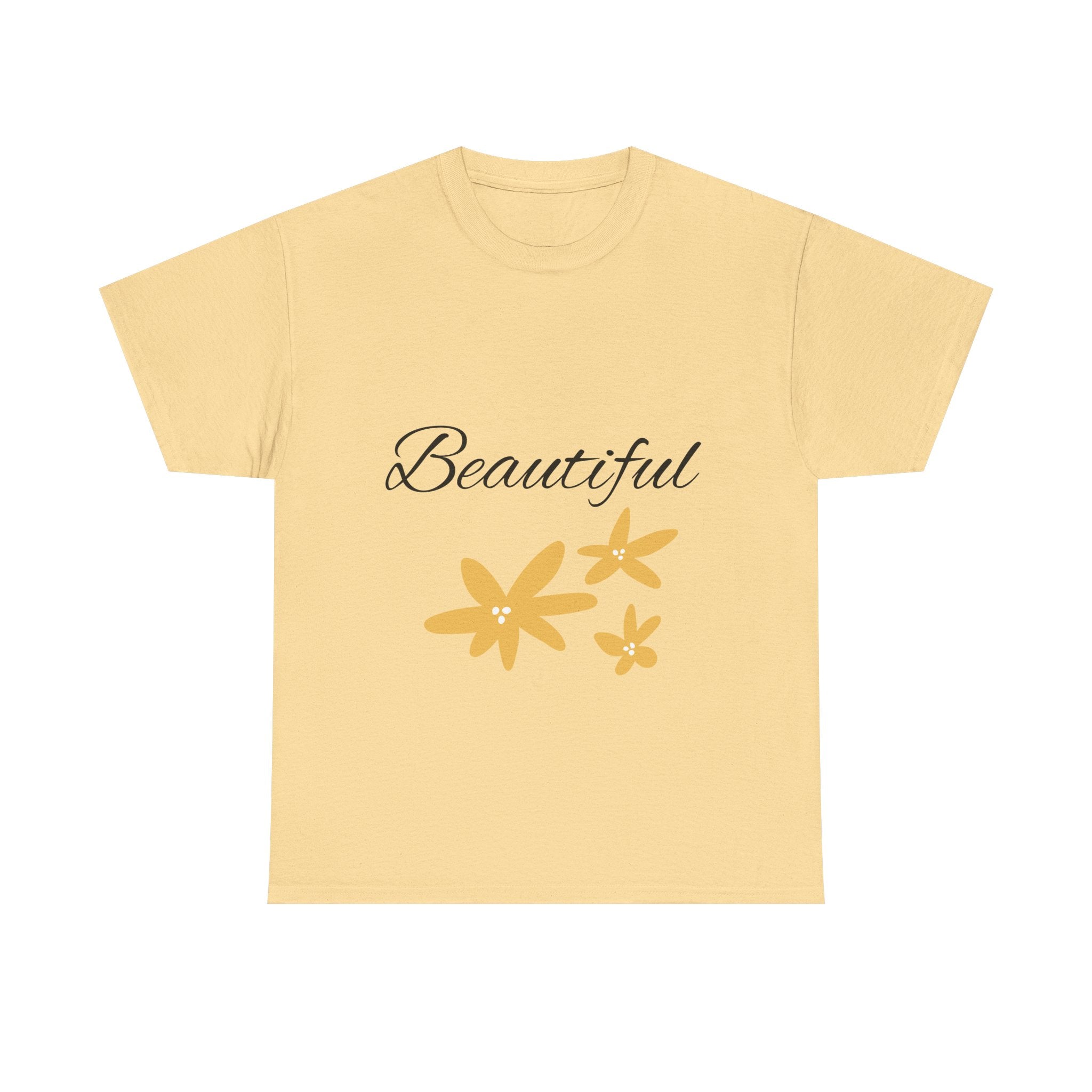 Beautiful Floral Unisex Heavy Cotton Tee, Inspirational Shirt, Gift for Her, Casual Wear, Spring Fashion, Everyday Comfort