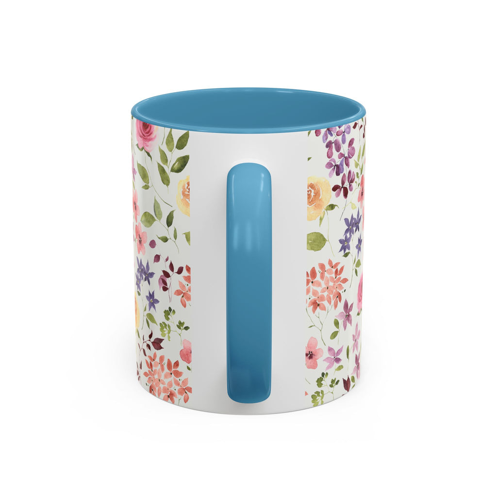 Floral Accent Coffee Mug – Perfect Gift for Tea Lovers, Unique Flower Design, Home Decor, Mother's Day, Birthday Present