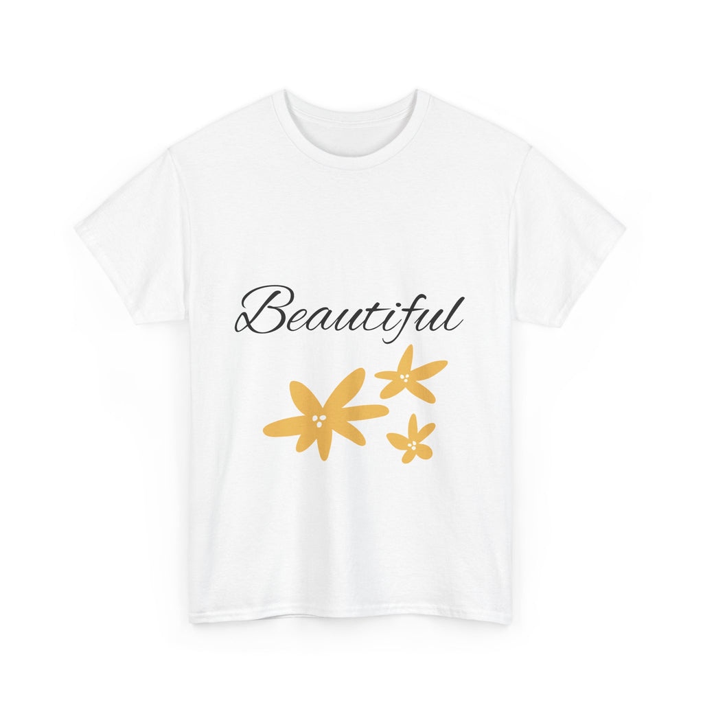 Beautiful Floral Unisex Heavy Cotton Tee, Inspirational Shirt, Gift for Her, Casual Wear, Spring Fashion, Everyday Comfort
