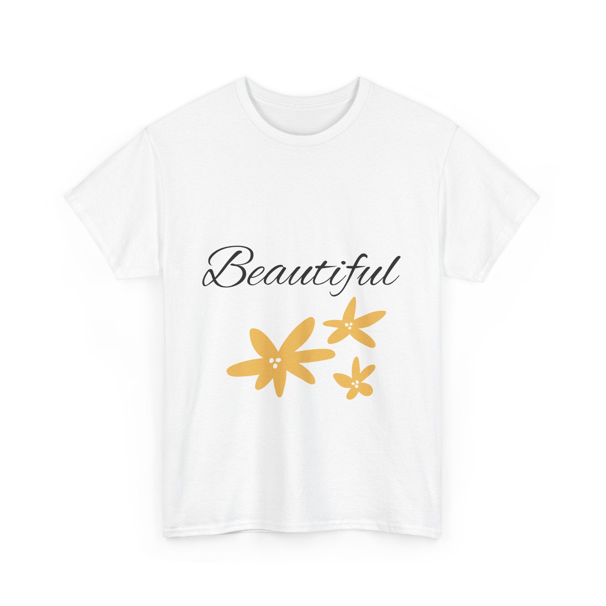 Beautiful Floral Unisex Heavy Cotton Tee, Inspirational Shirt, Gift for Her, Casual Wear, Spring Fashion, Everyday Comfort