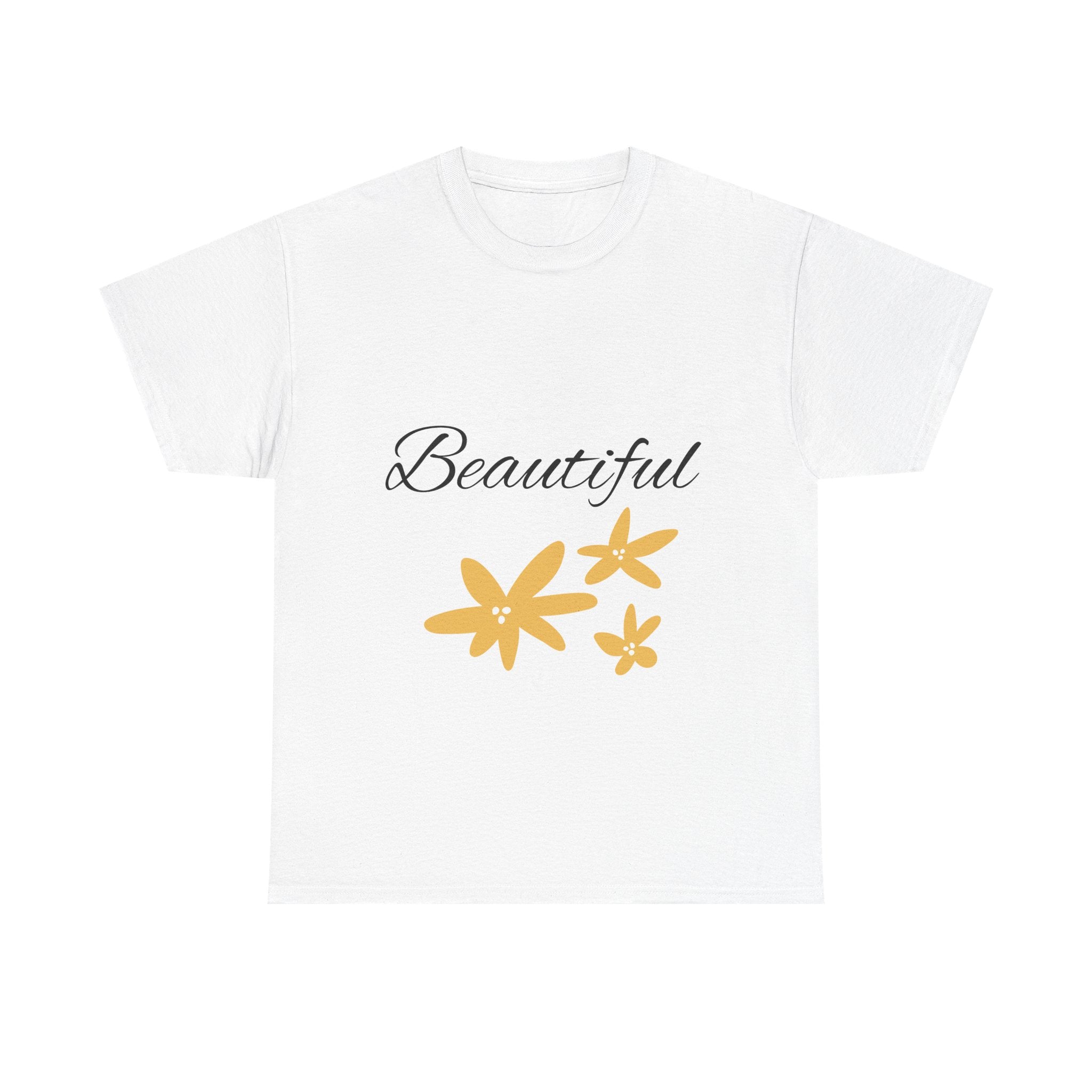 Beautiful Floral Unisex Heavy Cotton Tee, Inspirational Shirt, Gift for Her, Casual Wear, Spring Fashion, Everyday Comfort
