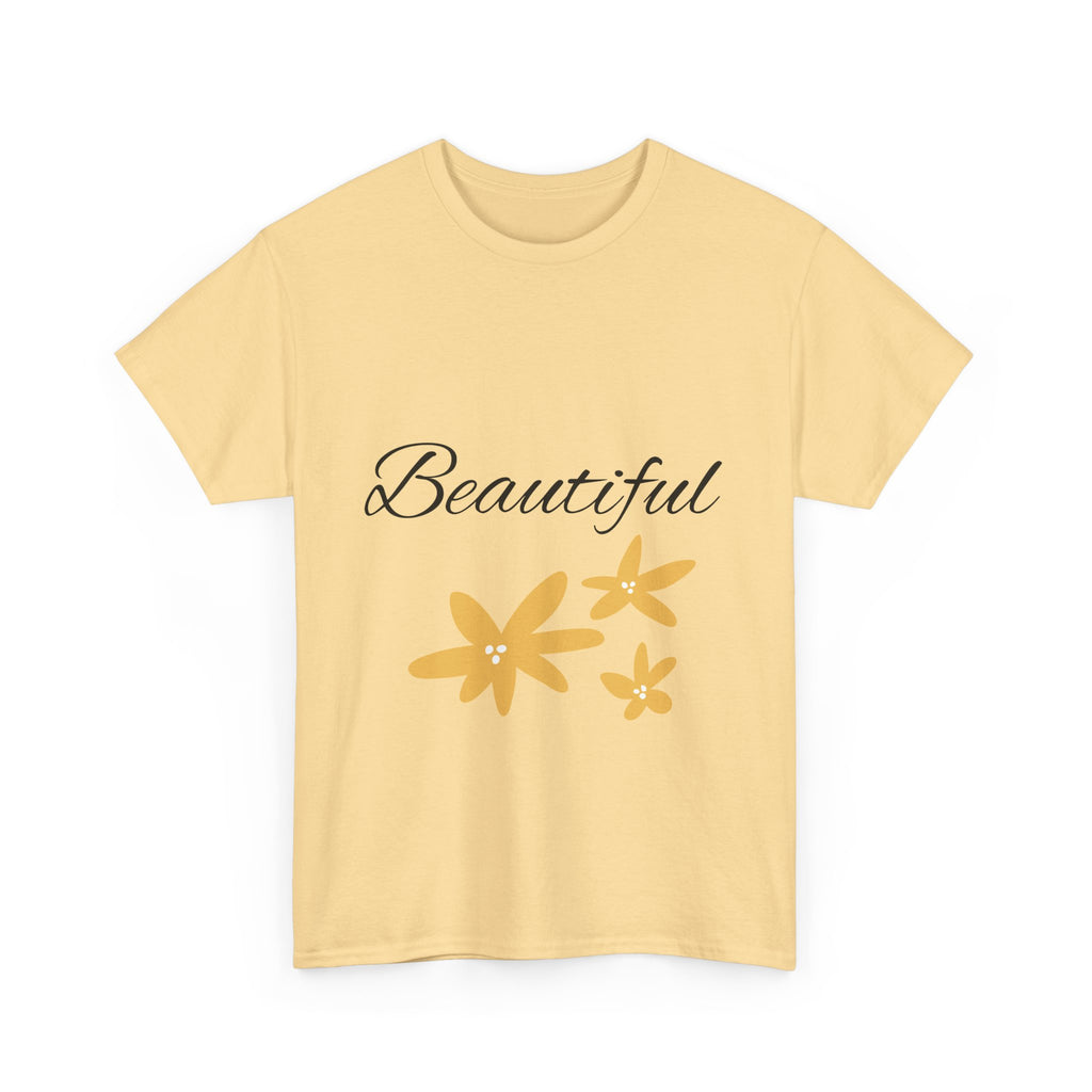 Beautiful Floral Unisex Heavy Cotton Tee, Inspirational Shirt, Gift for Her, Casual Wear, Spring Fashion, Everyday Comfort