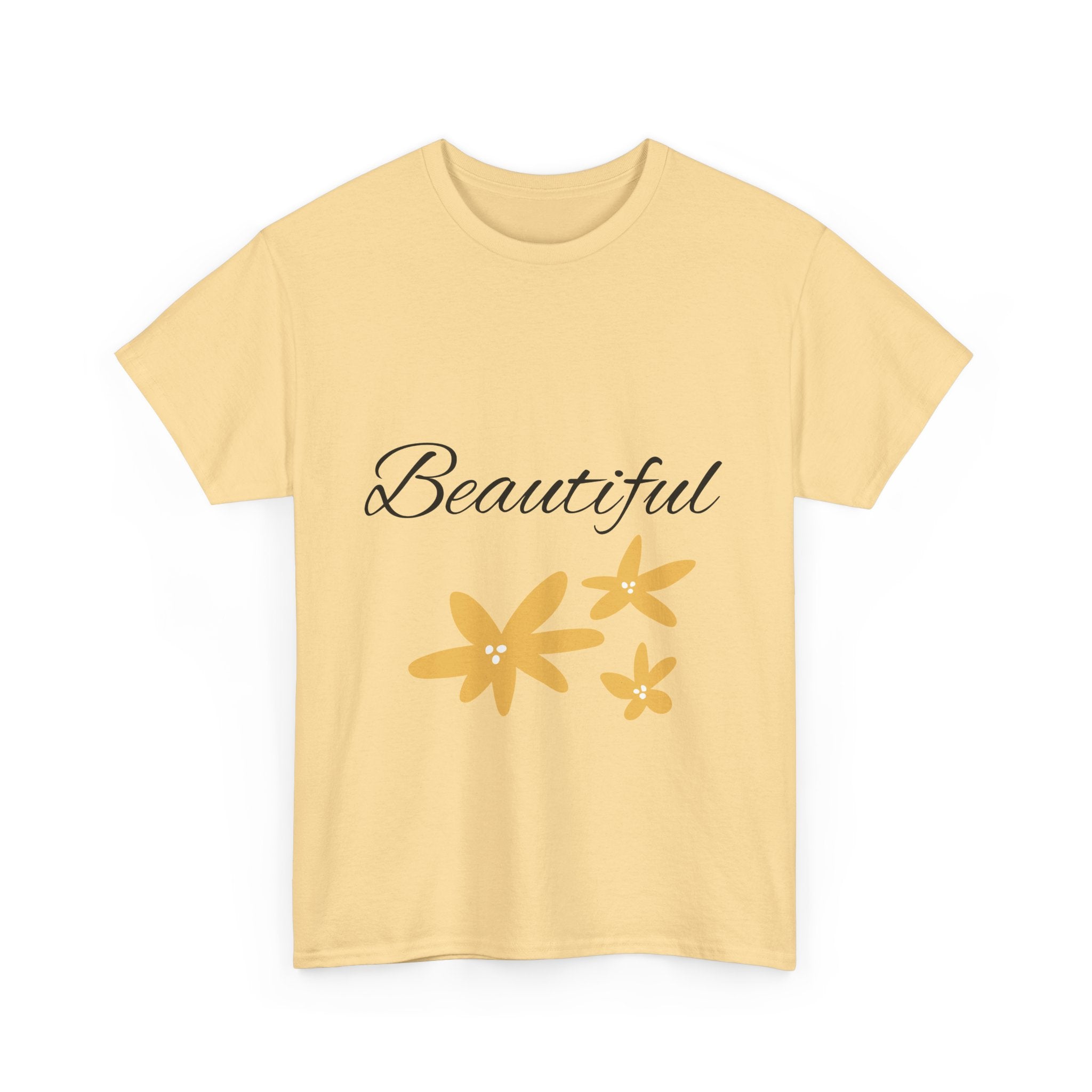 Beautiful Floral Unisex Heavy Cotton Tee, Inspirational Shirt, Gift for Her, Casual Wear, Spring Fashion, Everyday Comfort