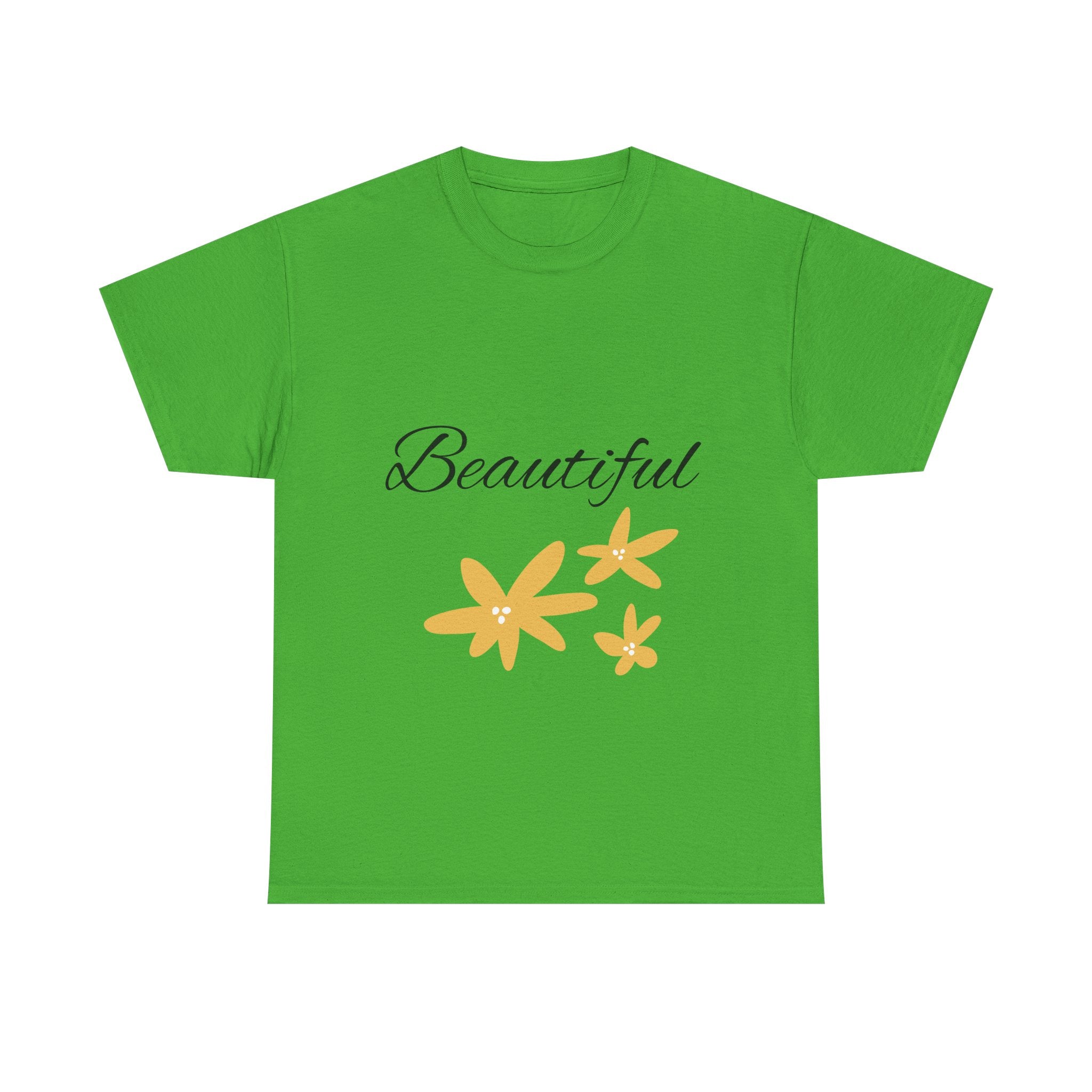 Beautiful Floral Unisex Heavy Cotton Tee, Inspirational Shirt, Gift for Her, Casual Wear, Spring Fashion, Everyday Comfort