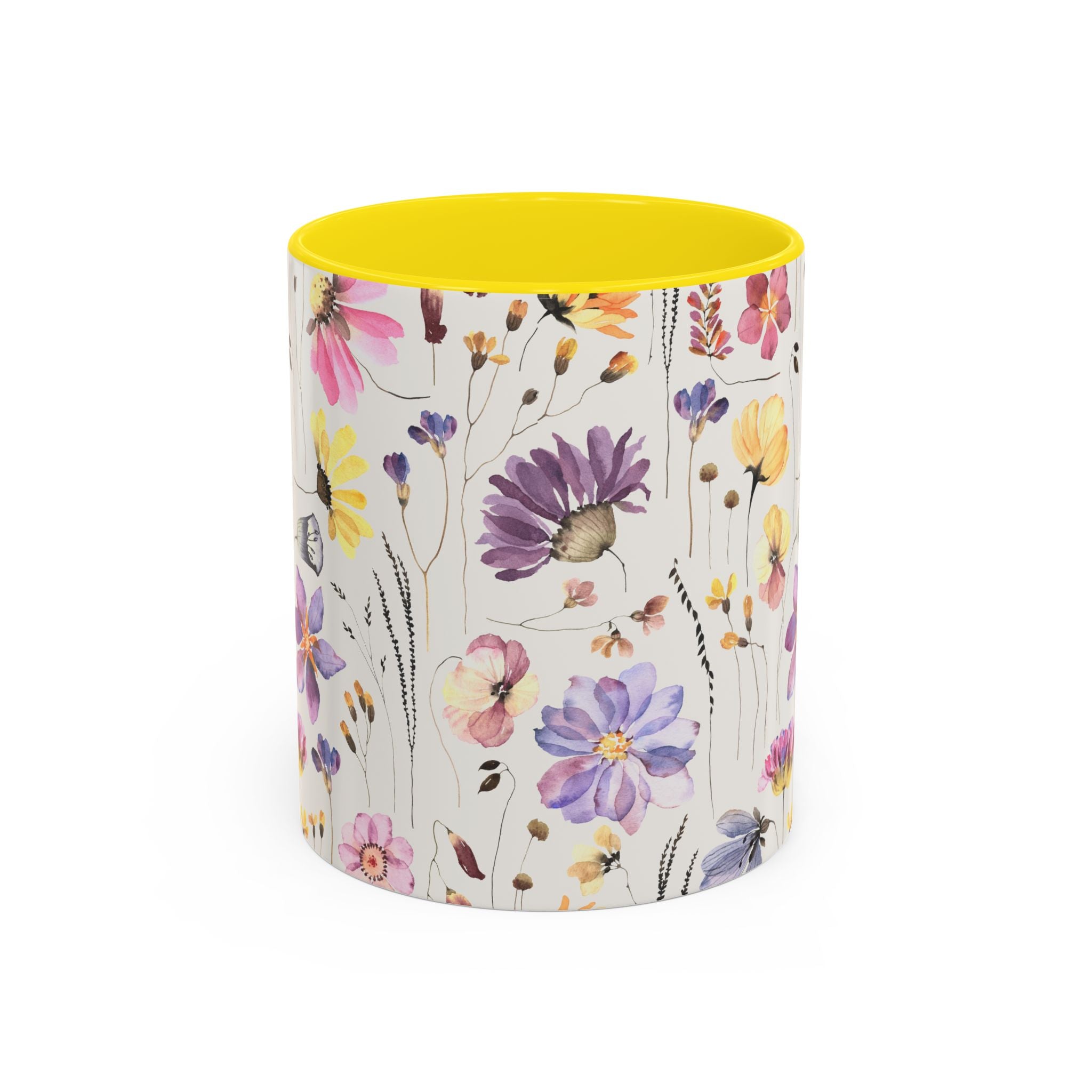 Floral Accent Coffee Mug - Perfect Gift for Nature Lovers, Ideal for Birthdays, Mother's Day, Home Decor, Flower Enthusiasts
