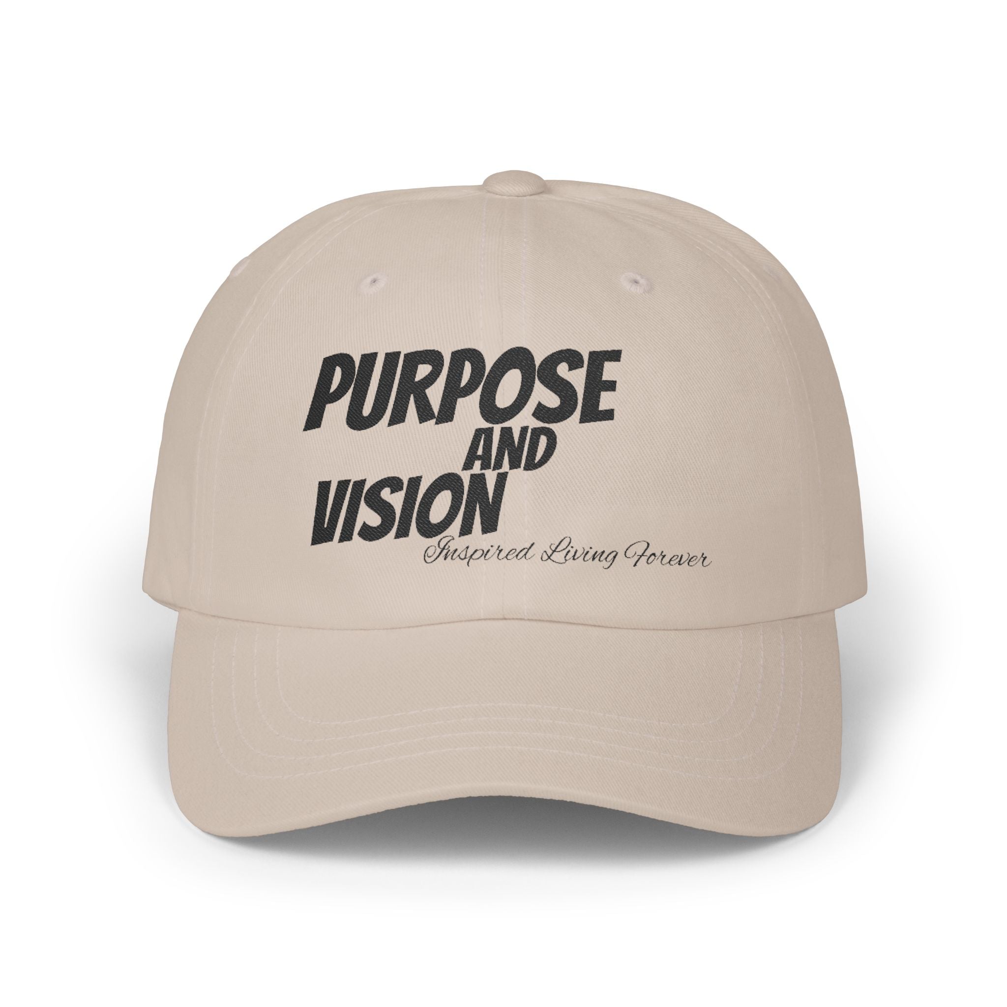 Classic Cap with Purpose and Vision, Adjustable Baseball Hat, Gift for Dad, Inspirational Cap, Casual Everyday Wear