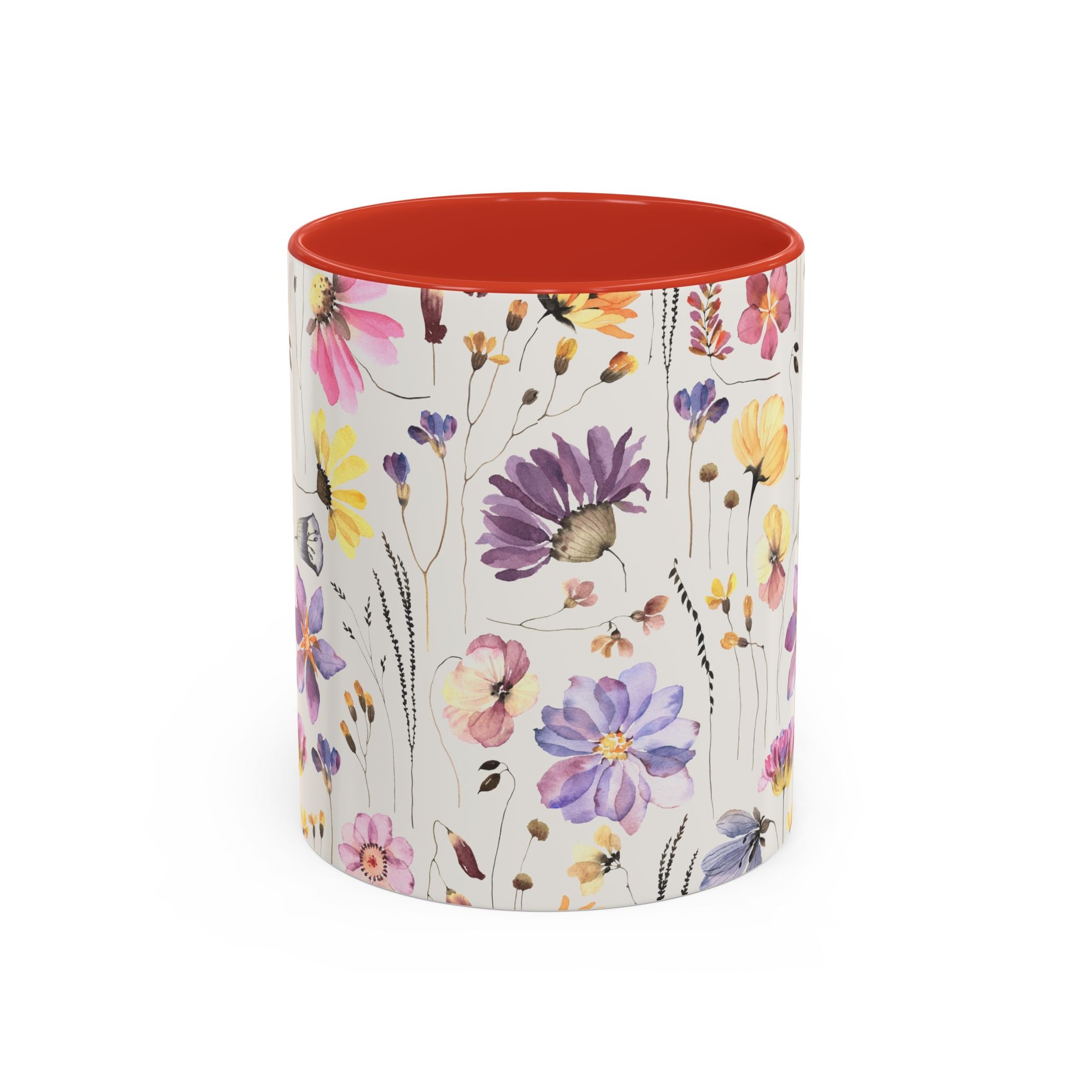 Floral Accent Coffee Mug - Perfect Gift for Nature Lovers, Ideal for Birthdays, Mother's Day, Home Decor, Flower Enthusiasts