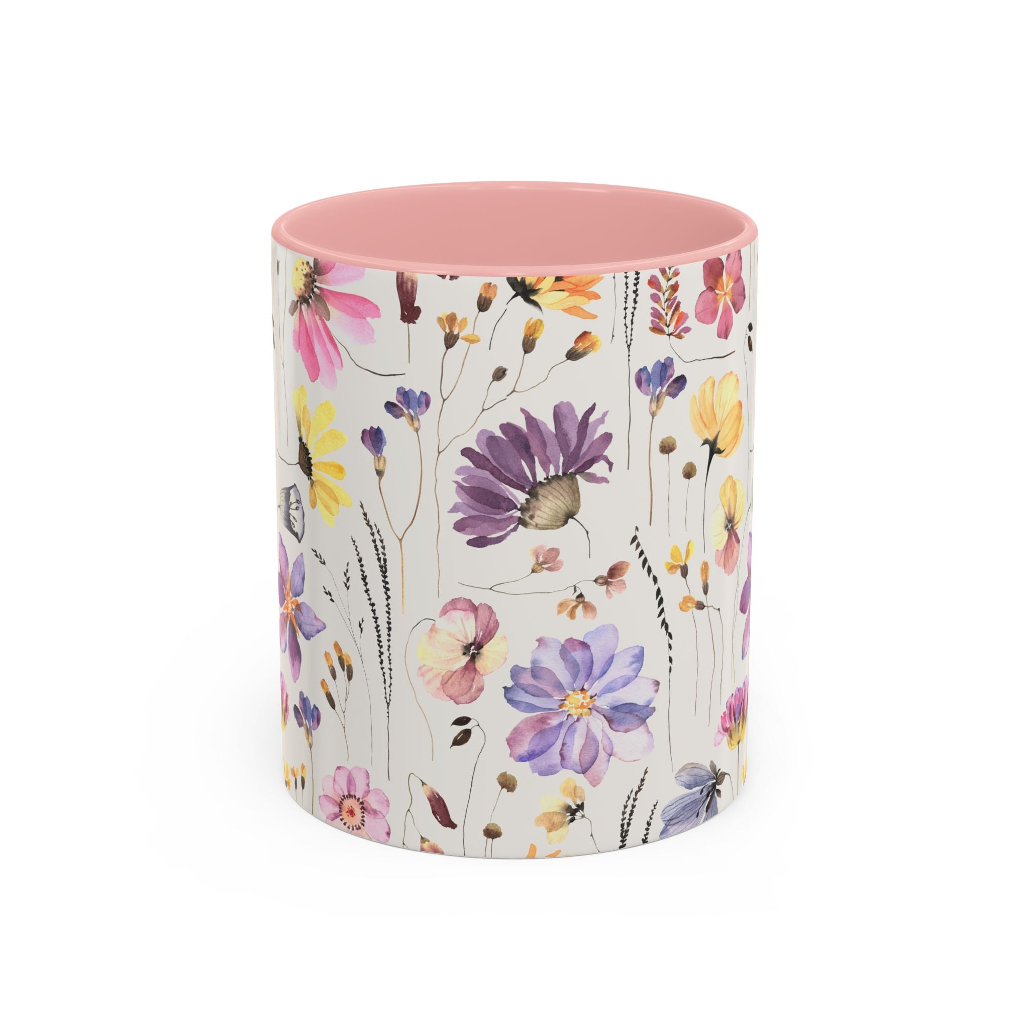 Floral Accent Coffee Mug - Perfect Gift for Nature Lovers, Ideal for Birthdays, Mother's Day, Home Decor, Flower Enthusiasts