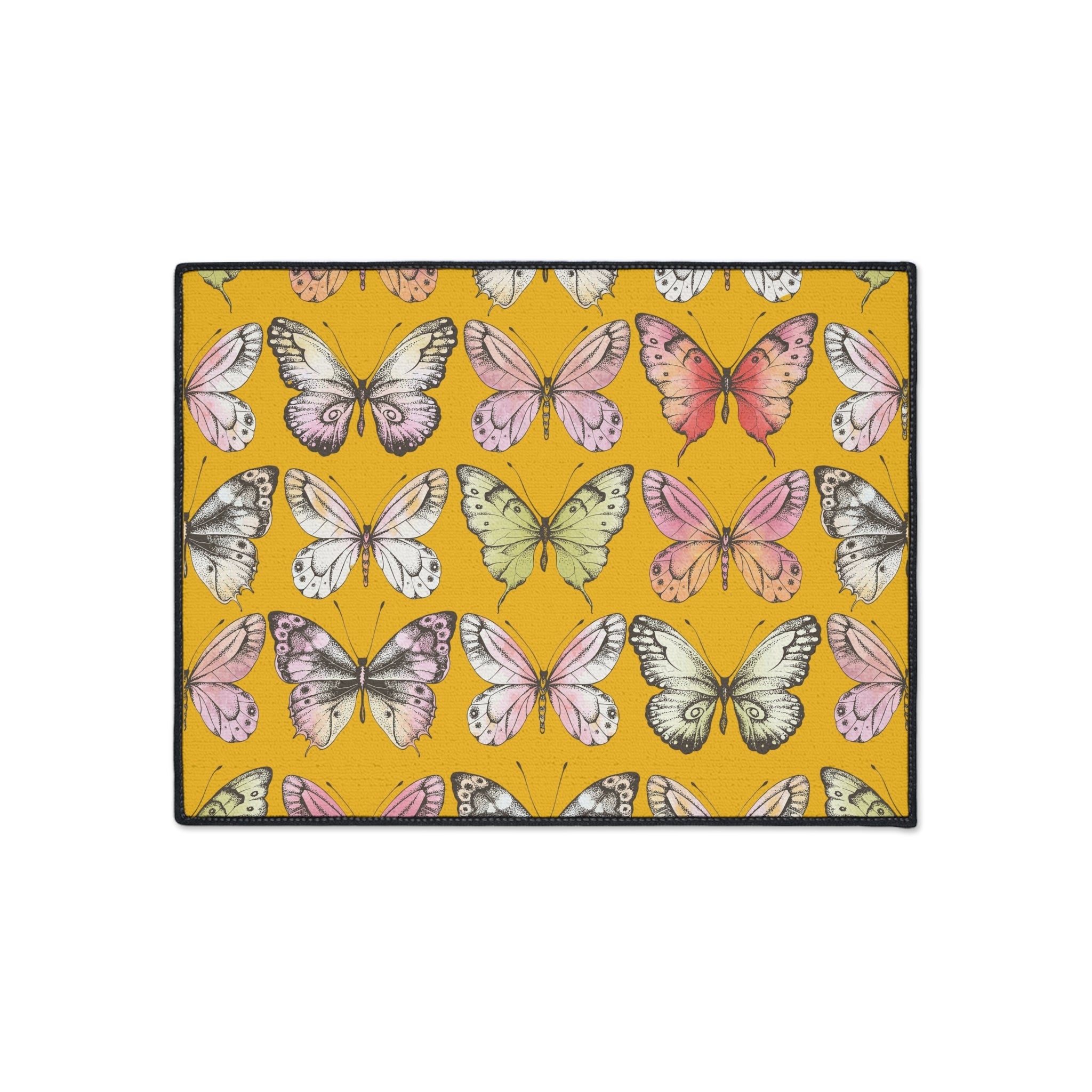 Butterfly Design Heavy Duty Floor Mat, Welcome Mat, Kitchen Rug, Home Decor, Butterfly Gifts, Spring Decor