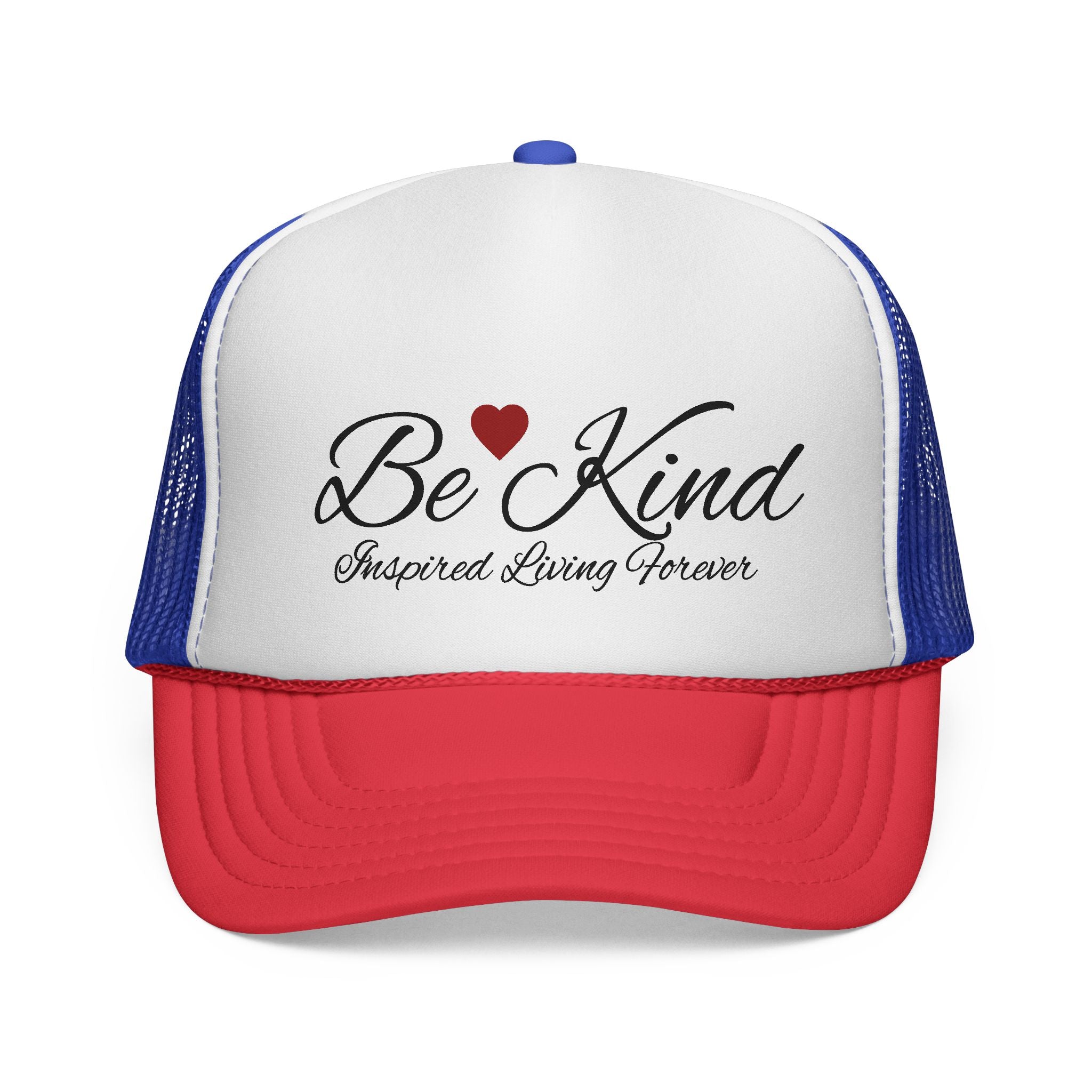 Be Kind Trucker Cap, Casual Hat, Gift for Friends, Heart Design Cap, Positive Message Hat