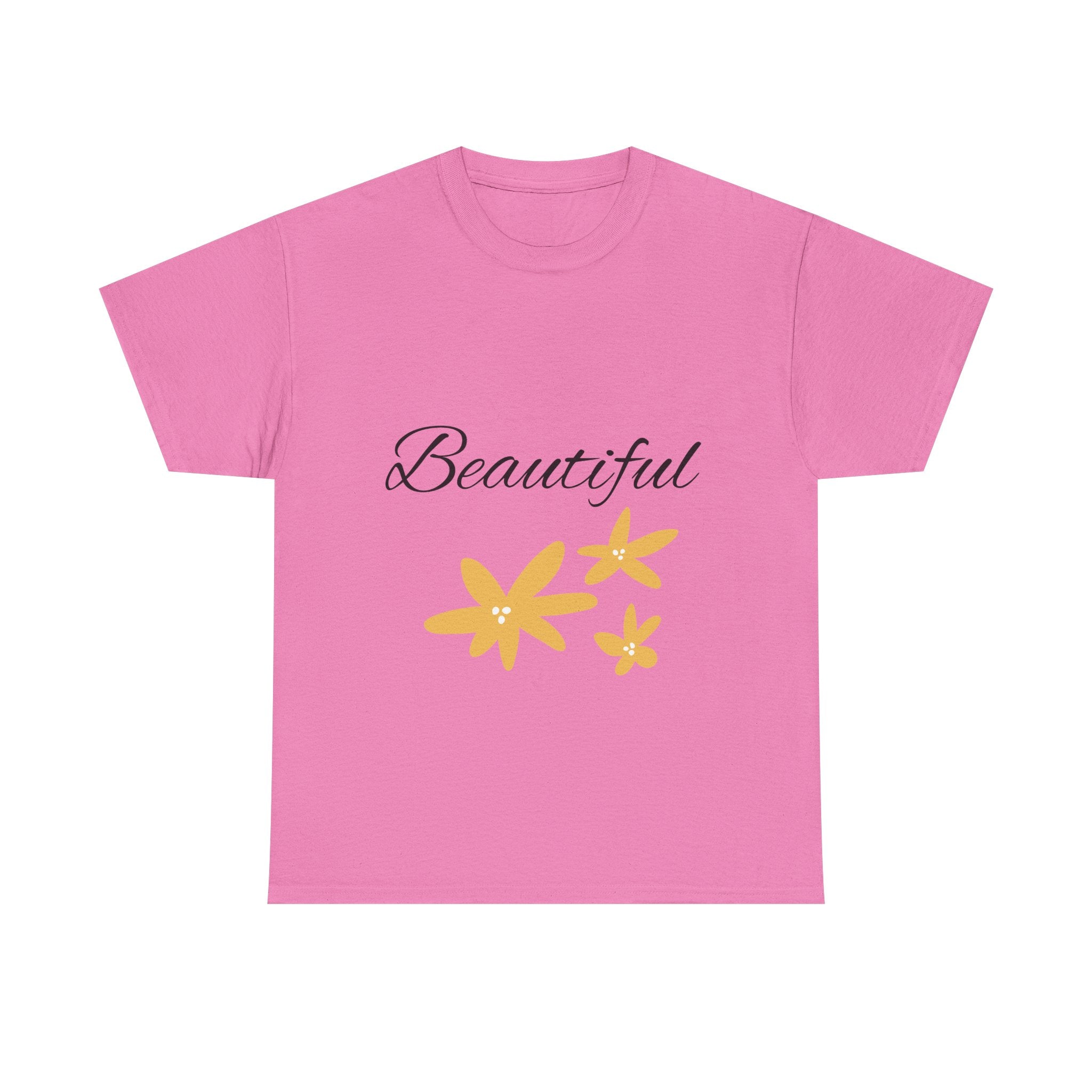 Beautiful Floral Unisex Heavy Cotton Tee, Inspirational Shirt, Gift for Her, Casual Wear, Spring Fashion, Everyday Comfort