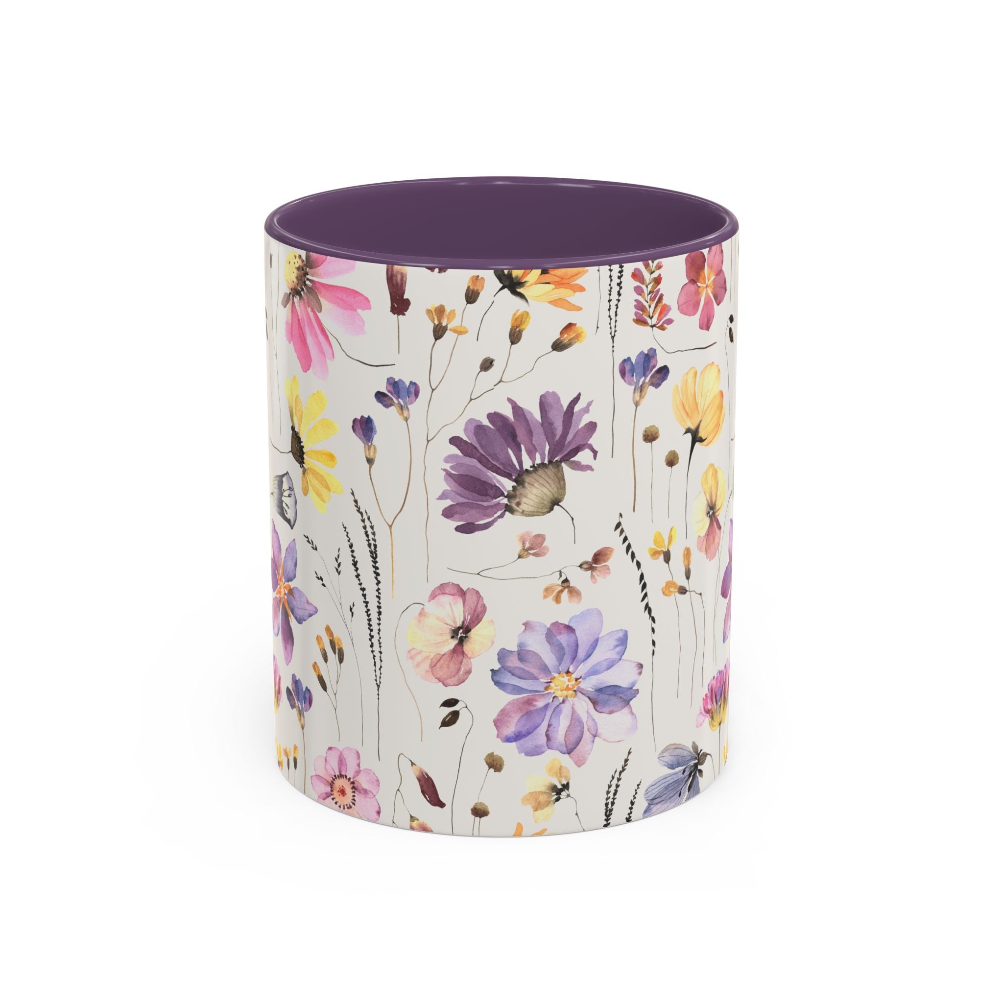 Floral Accent Coffee Mug - Perfect Gift for Nature Lovers, Ideal for Birthdays, Mother's Day, Home Decor, Flower Enthusiasts