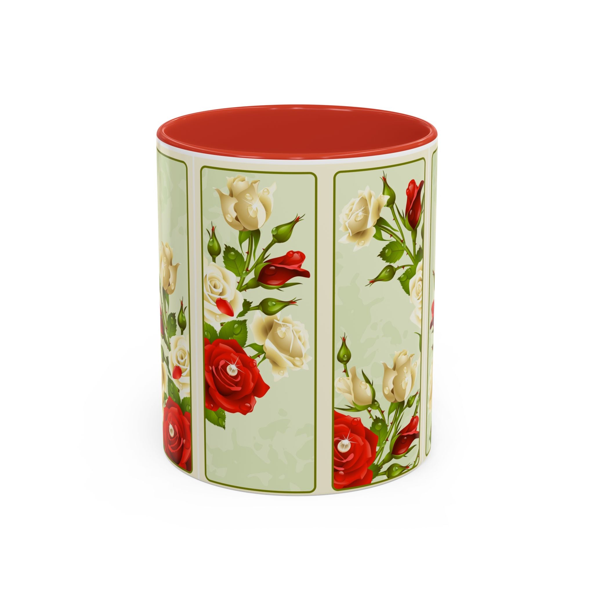 Floral Accent Coffee Mug - Elegant Rose Design, Perfect Gift for Mother's Day, Birthday, Home Decor, Tea Lovers, Vintage Style.