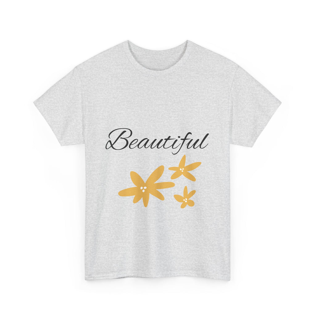 Beautiful Floral Unisex Heavy Cotton Tee, Inspirational Shirt, Gift for Her, Casual Wear, Spring Fashion, Everyday Comfort