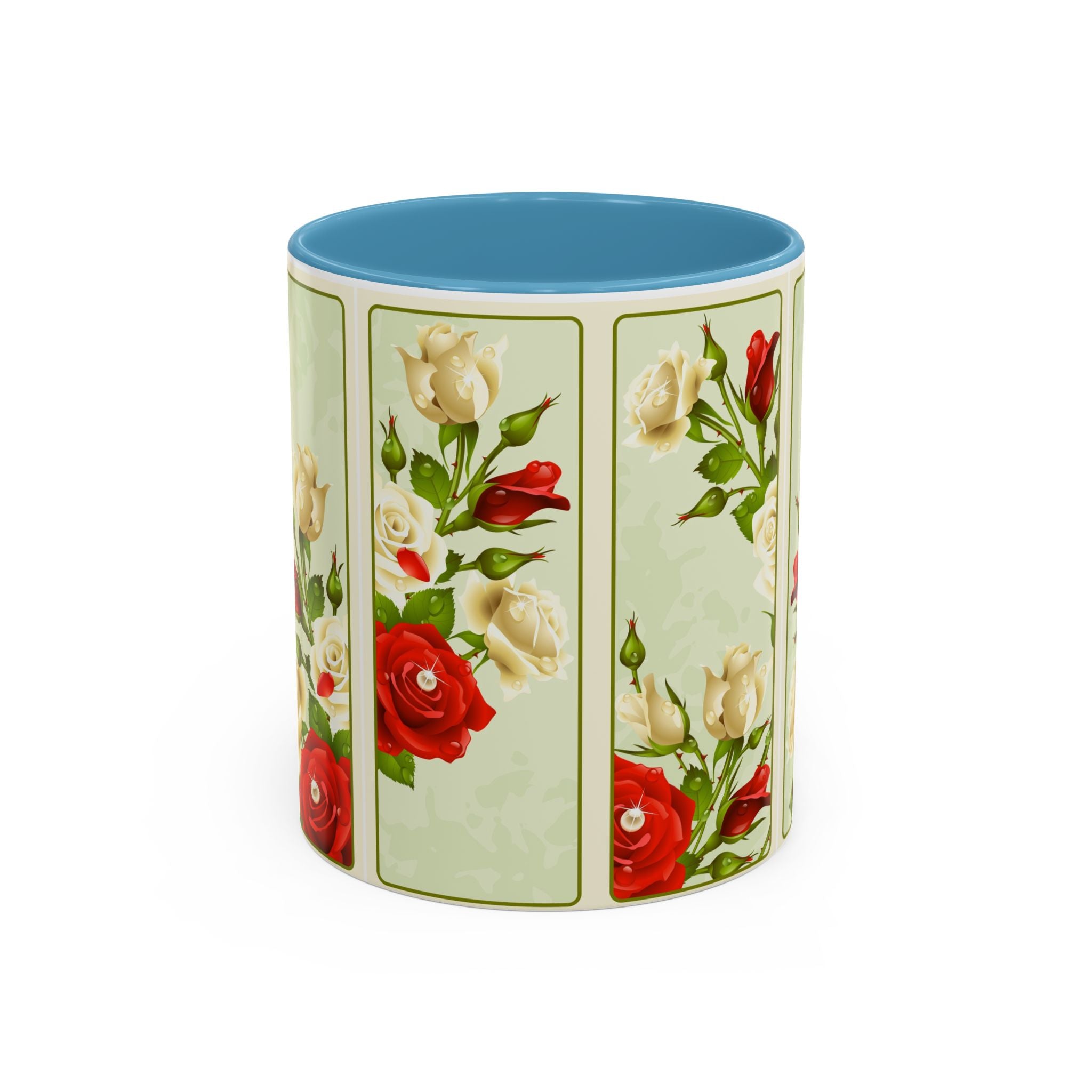 Floral Accent Coffee Mug - Elegant Rose Design, Perfect Gift for Mother's Day, Birthday, Home Decor, Tea Lovers, Vintage Style.