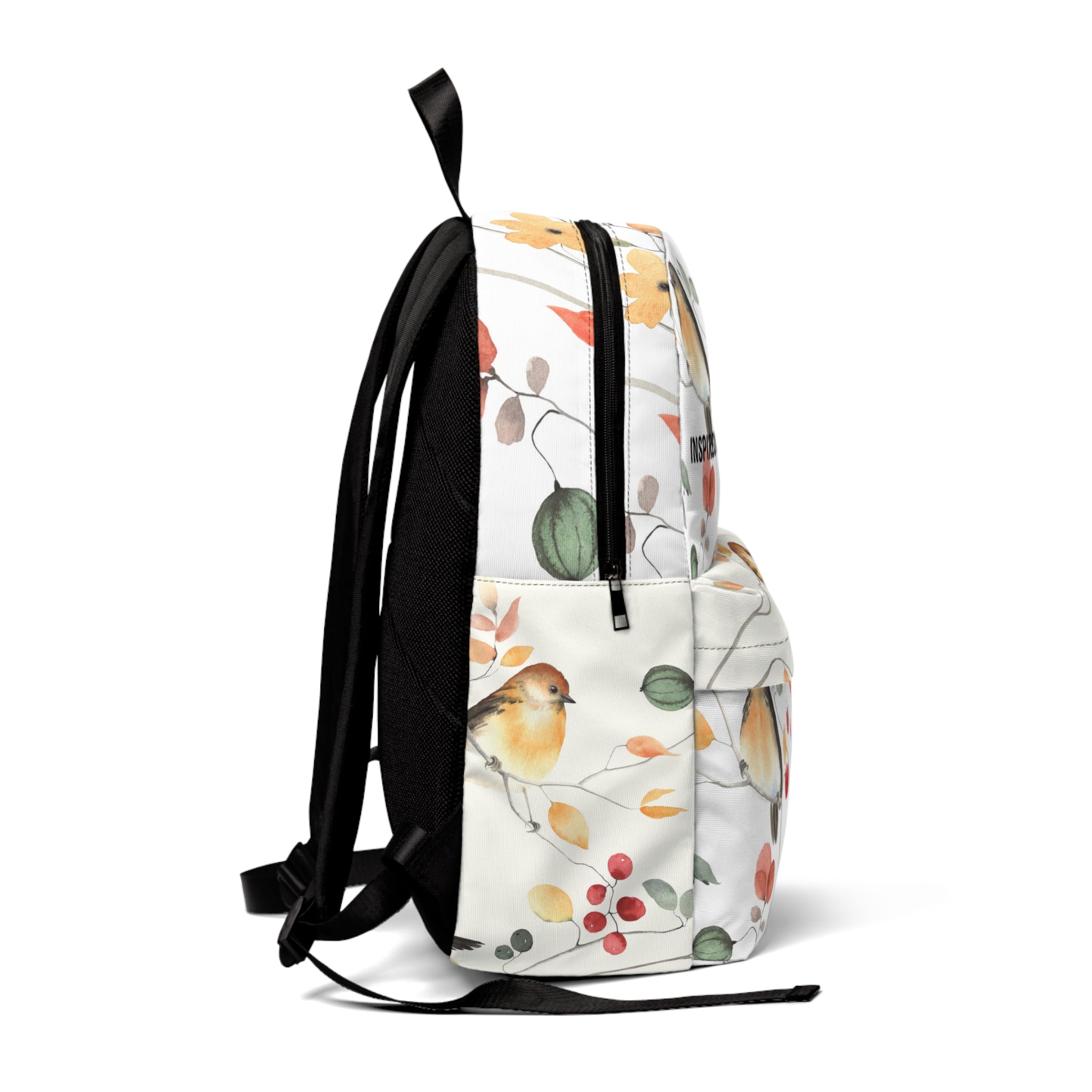 Floral Bird Pattern Unisex Backpack | Stylish Durable School Bag, Everyday Backpack, Travel Accessory, Gift for Nature Lovers