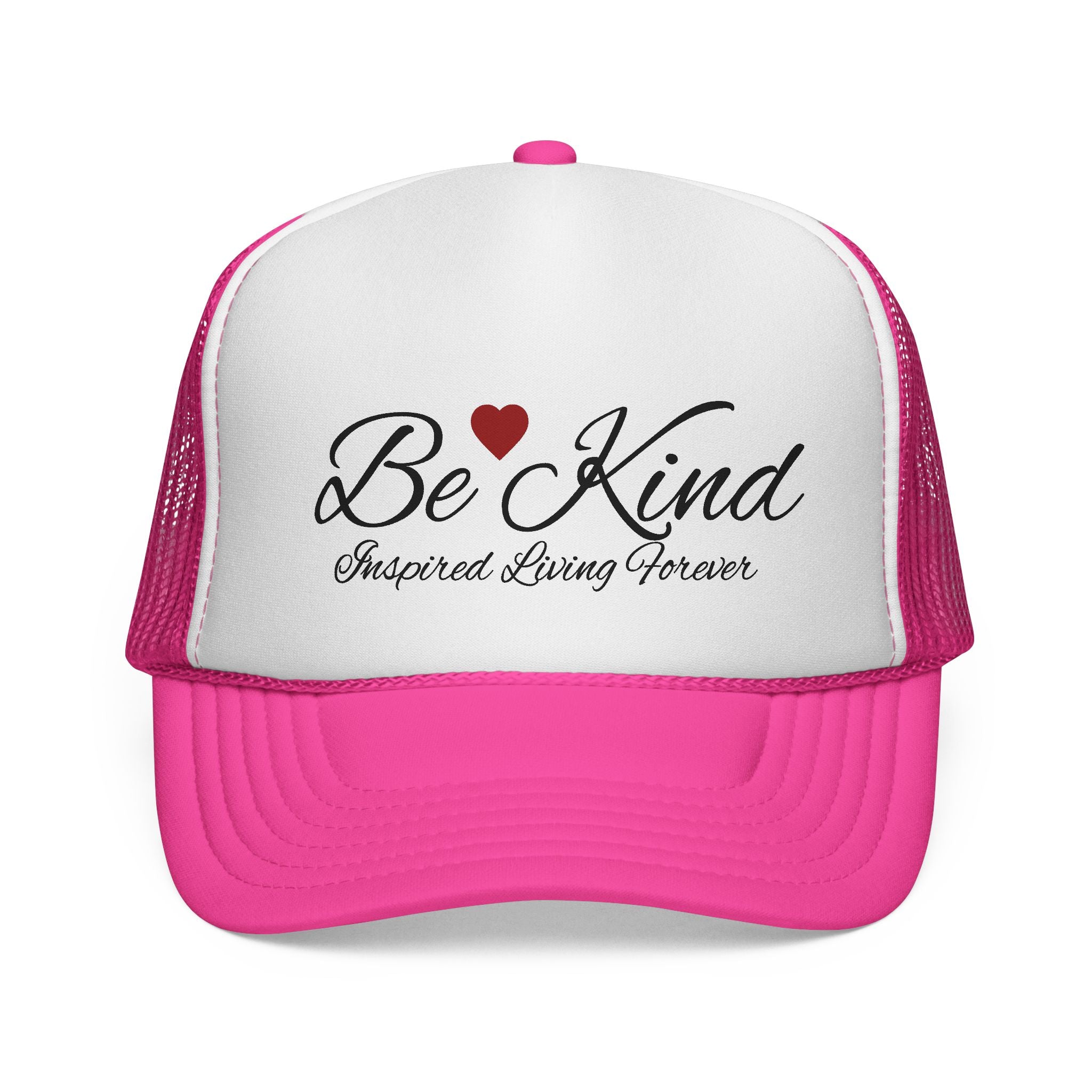 Be Kind Trucker Cap, Casual Hat, Gift for Friends, Heart Design Cap, Positive Message Hat