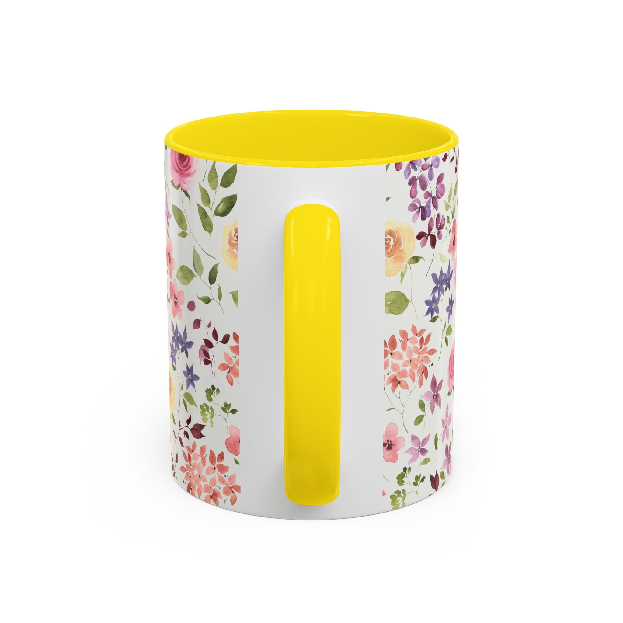 Floral Accent Coffee Mug – Perfect Gift for Tea Lovers, Unique Flower Design, Home Decor, Mother's Day, Birthday Present