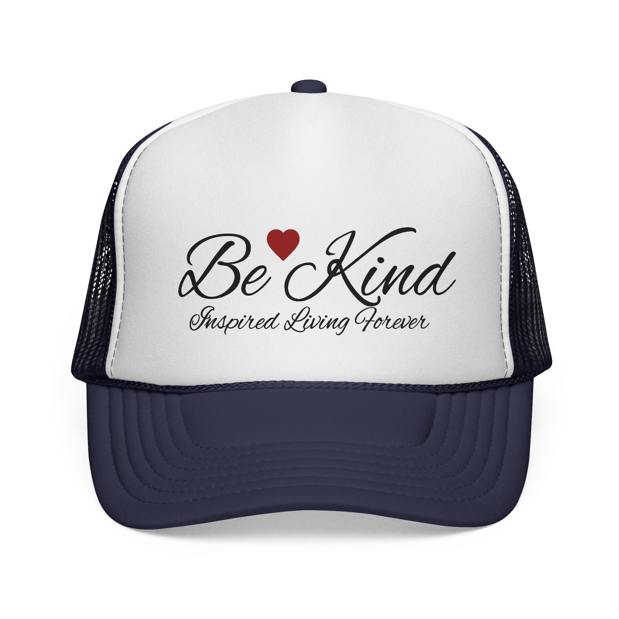 Be Kind Trucker Cap, Casual Hat, Gift for Friends, Heart Design Cap, Positive Message Hat