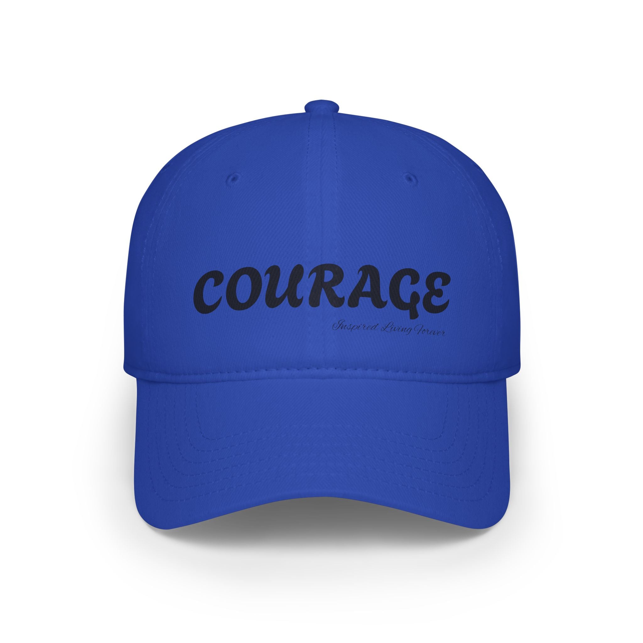 Courage Red Low Profile Baseball Cap, Empowering Hat, Everyday Wear, Gift for Sports, Motivational Accessory, Adjustable Cap