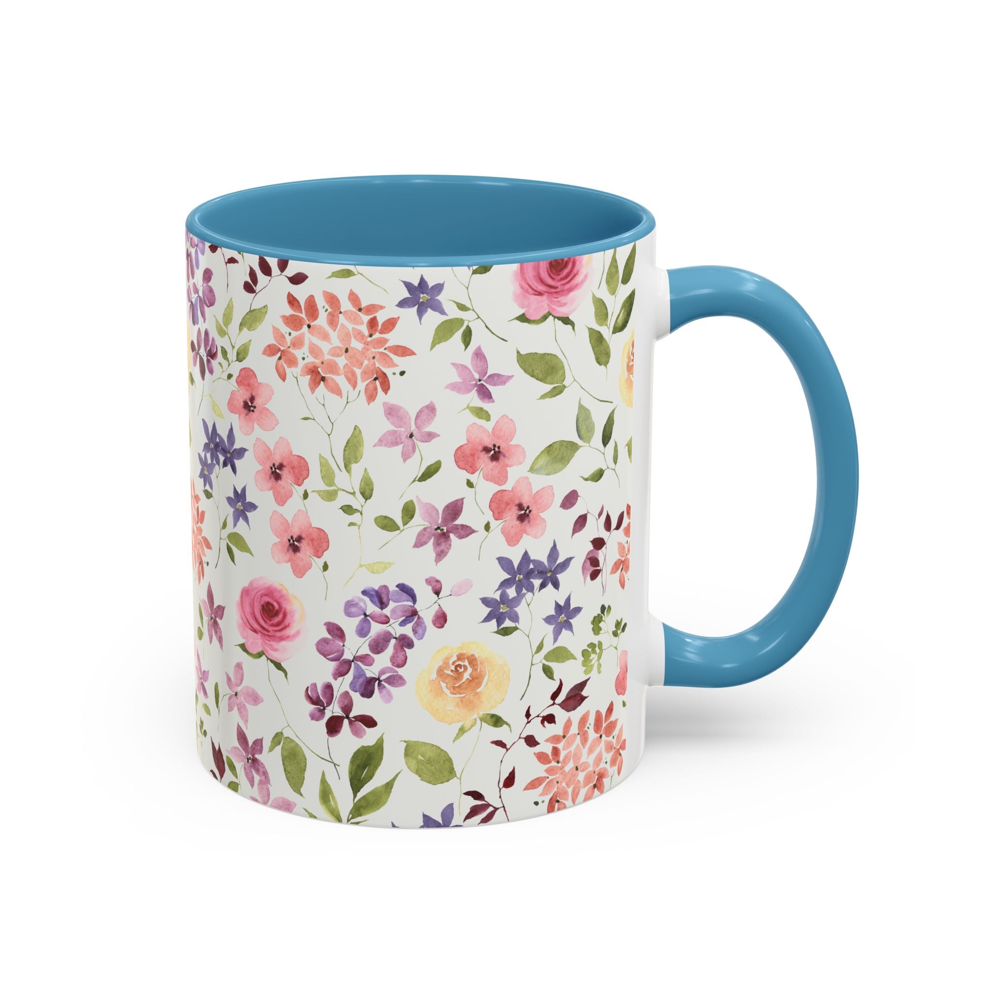 Floral Accent Coffee Mug – Perfect Gift for Tea Lovers, Unique Flower Design, Home Decor, Mother's Day, Birthday Present