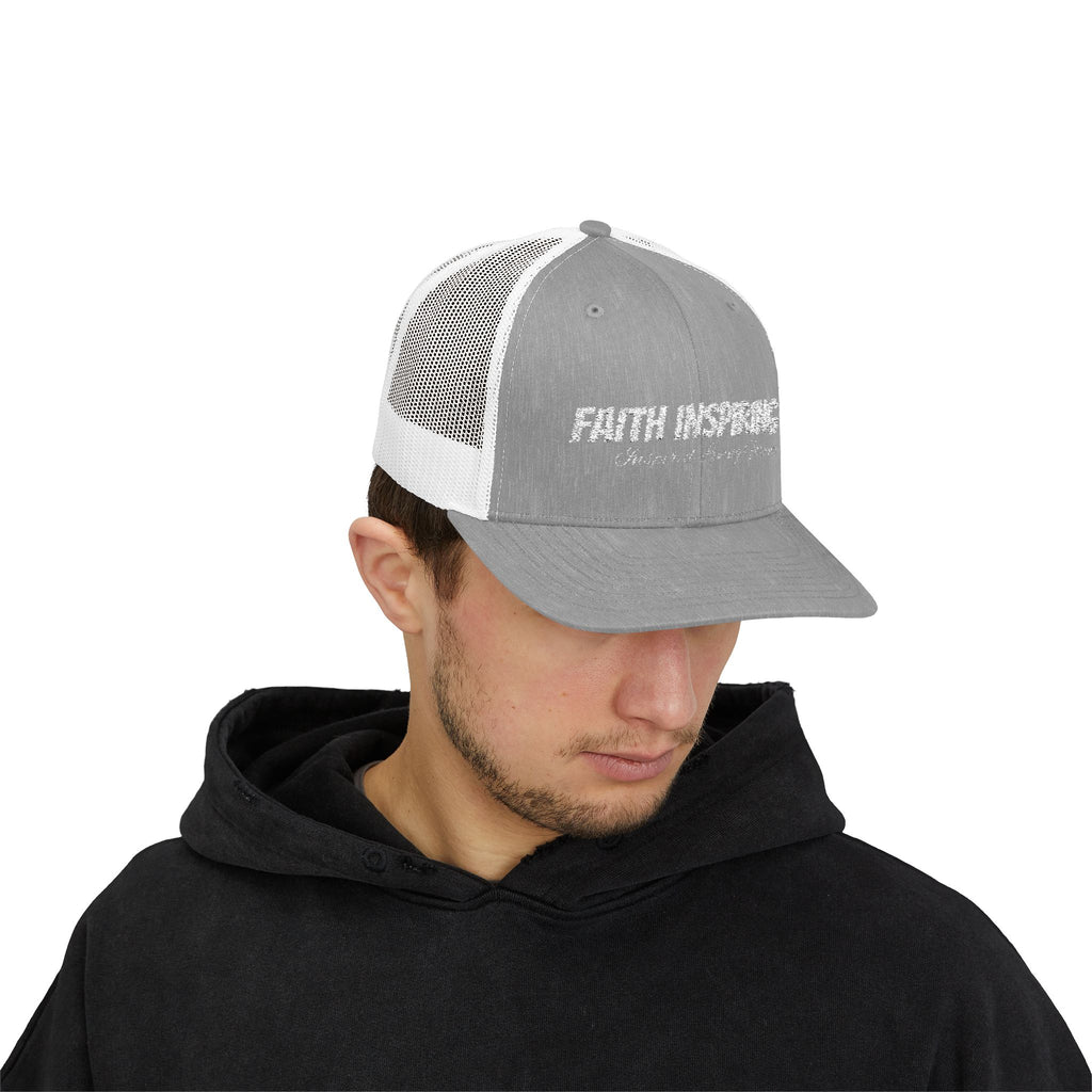 Faith Inspiring Snapback Trucker Cap | Inspirational Hat for Outdoor Enthusiasts, Perfect Gift for Birthdays, Holidays, and Faith Events