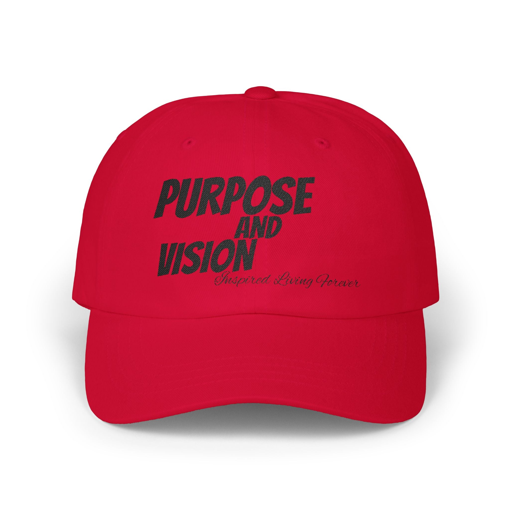 Classic Cap with Purpose and Vision, Adjustable Baseball Hat, Gift for Dad, Inspirational Cap, Casual Everyday Wear