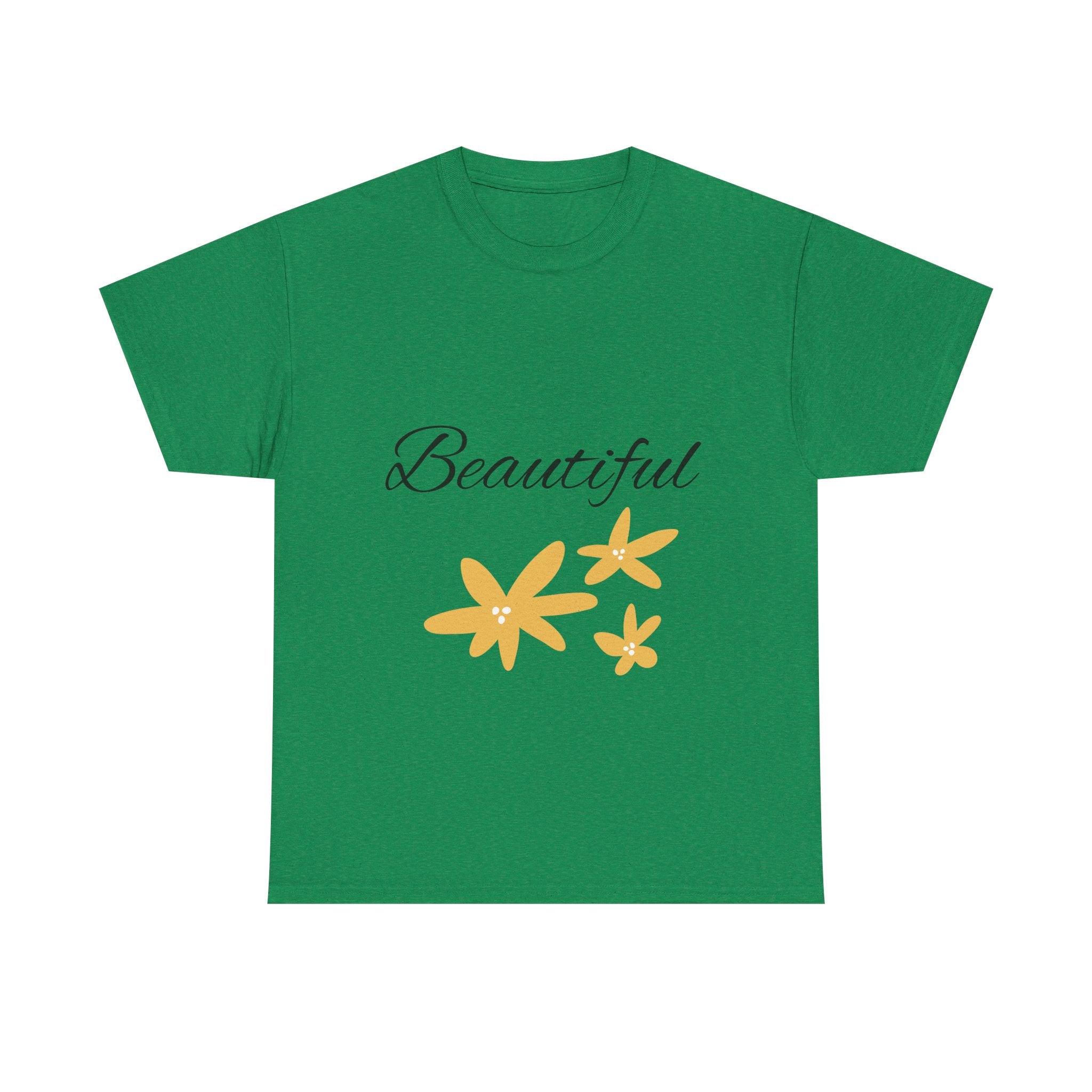 Beautiful Floral Unisex Heavy Cotton Tee, Inspirational Shirt, Gift for Her, Casual Wear, Spring Fashion, Everyday Comfort