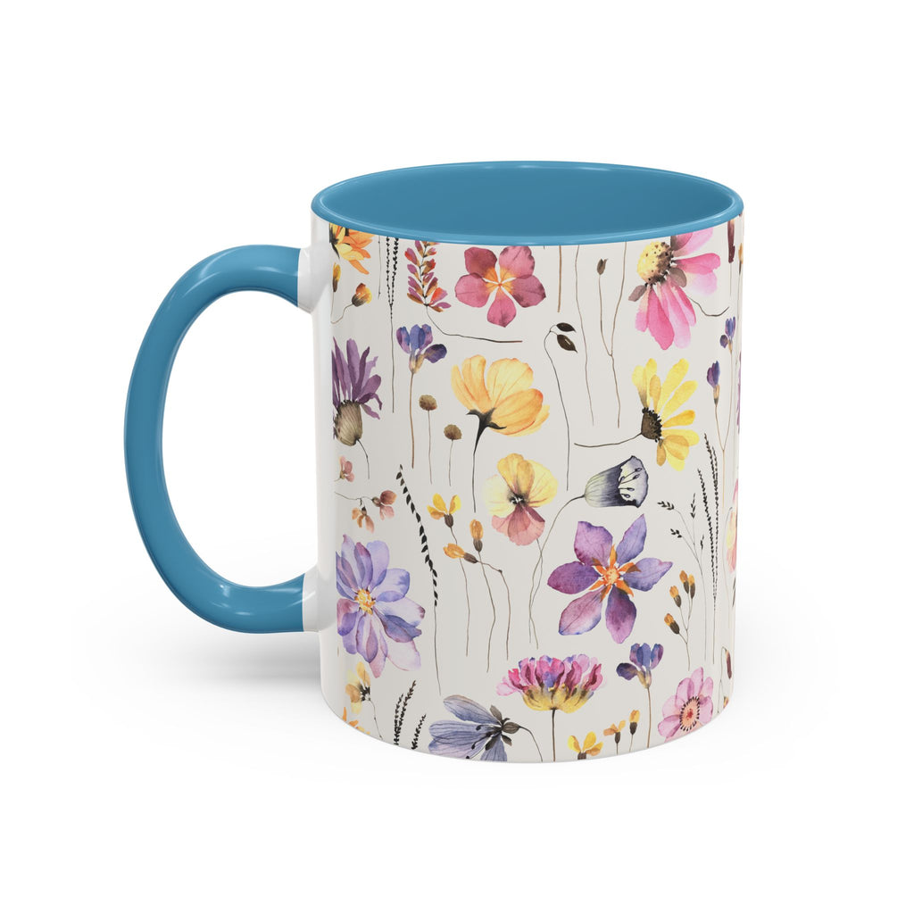 Floral Accent Coffee Mug - Perfect Gift for Nature Lovers, Ideal for Birthdays, Mother's Day, Home Decor, Flower Enthusiasts