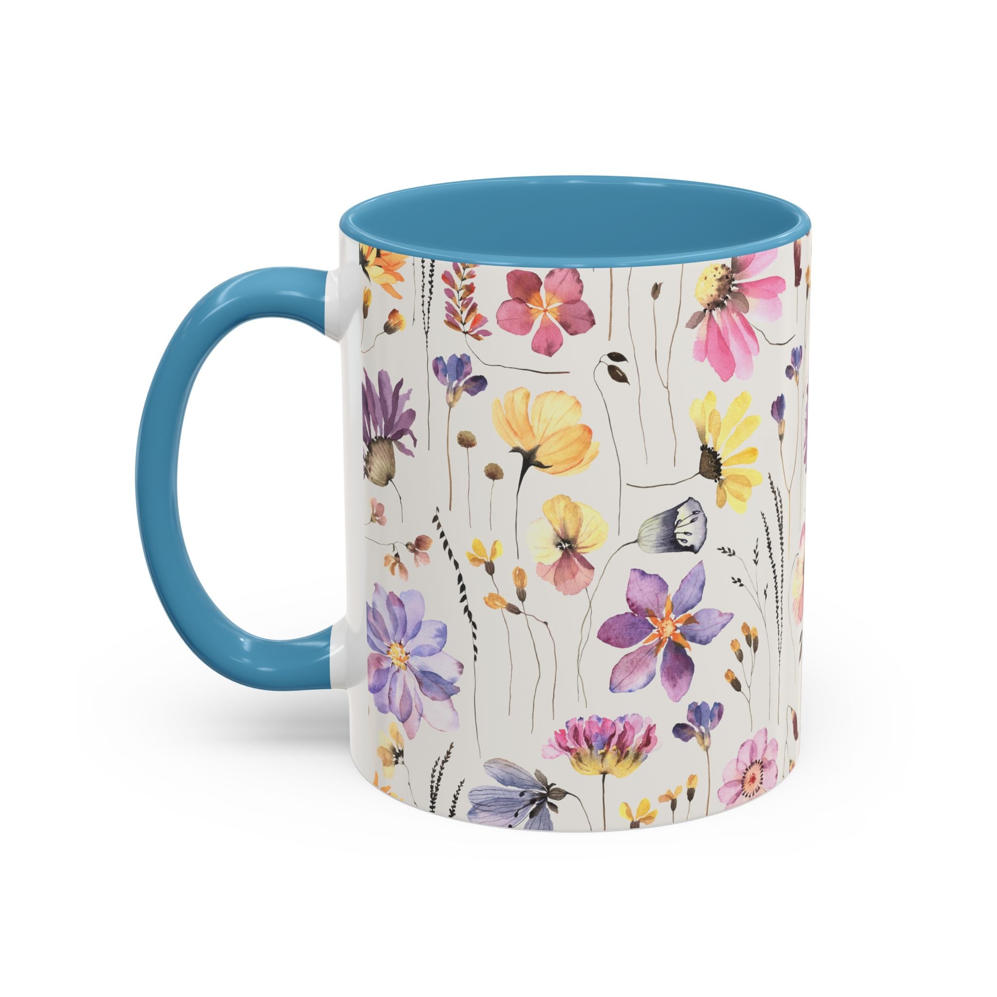 Floral Accent Coffee Mug - Perfect Gift for Nature Lovers, Ideal for Birthdays, Mother's Day, Home Decor, Flower Enthusiasts
