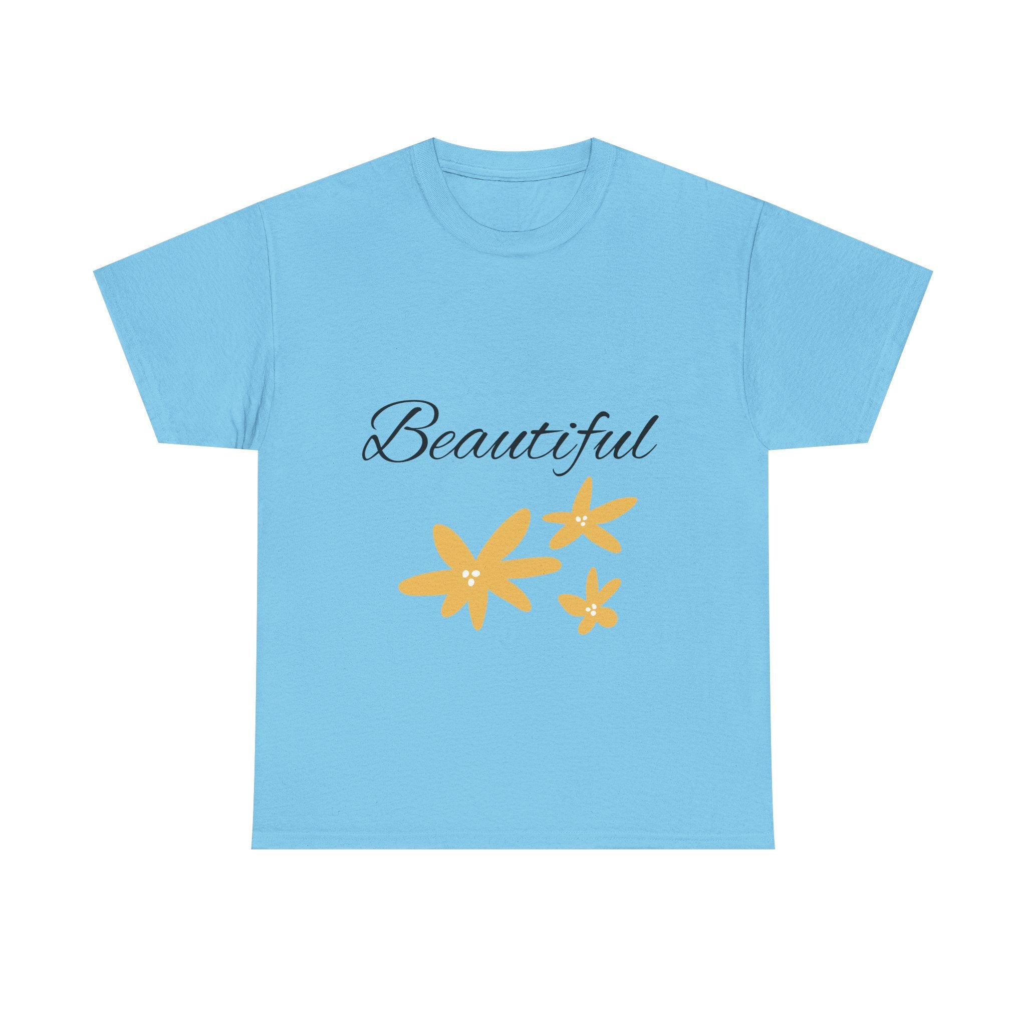Beautiful Floral Unisex Heavy Cotton Tee, Inspirational Shirt, Gift for Her, Casual Wear, Spring Fashion, Everyday Comfort