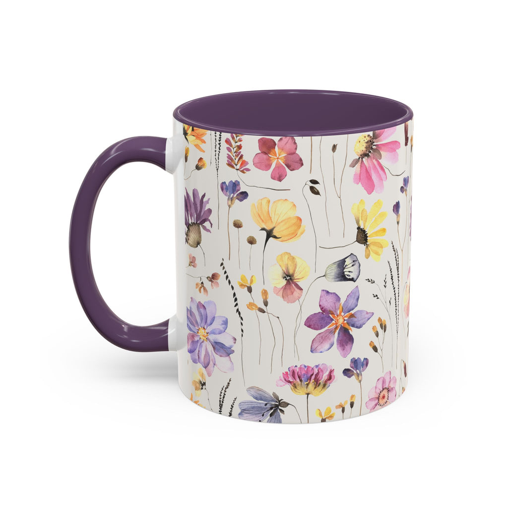 Floral Accent Coffee Mug - Perfect Gift for Nature Lovers, Ideal for Birthdays, Mother's Day, Home Decor, Flower Enthusiasts