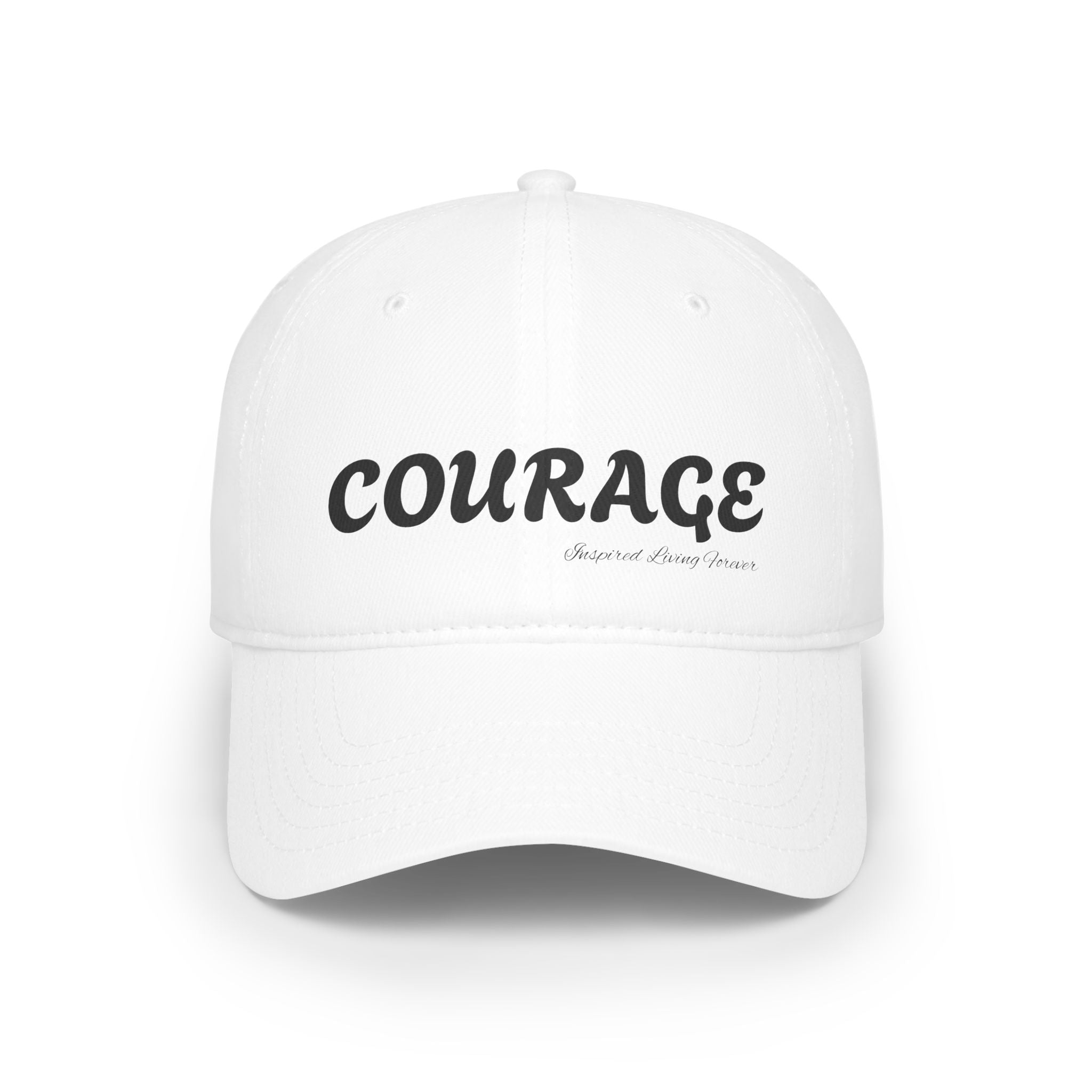 Courage Red Low Profile Baseball Cap, Empowering Hat, Everyday Wear, Gift for Sports, Motivational Accessory, Adjustable Cap