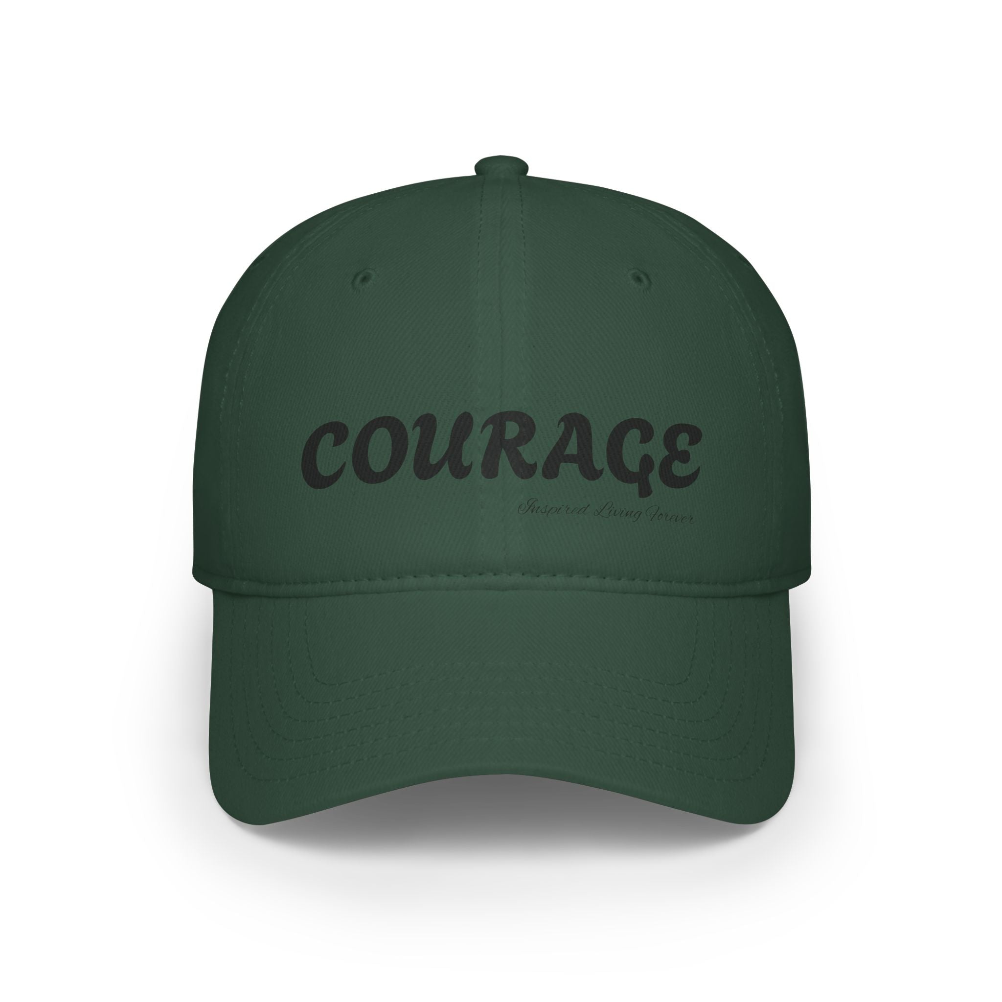 Courage Red Low Profile Baseball Cap, Empowering Hat, Everyday Wear, Gift for Sports, Motivational Accessory, Adjustable Cap
