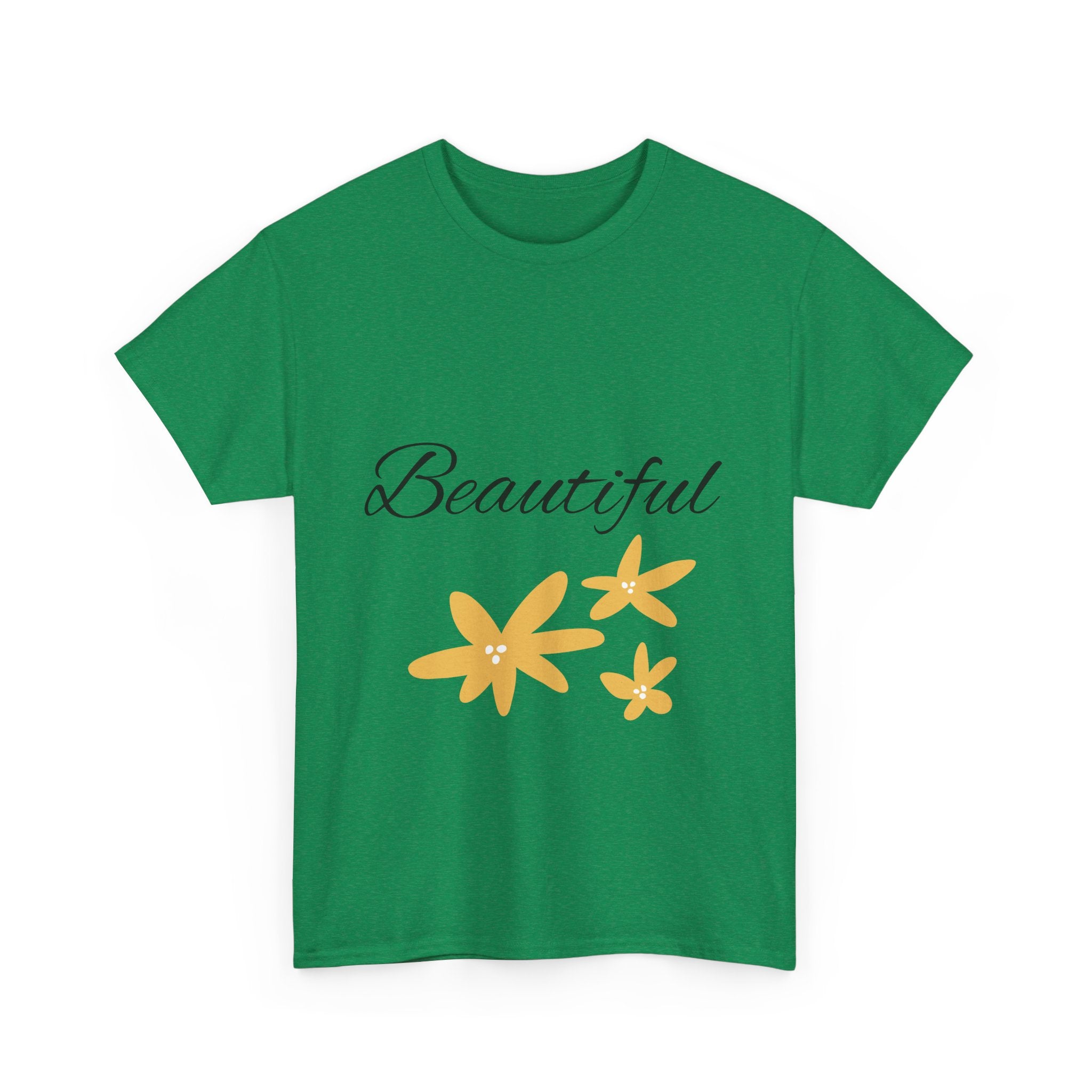 Beautiful Floral Unisex Heavy Cotton Tee, Inspirational Shirt, Gift for Her, Casual Wear, Spring Fashion, Everyday Comfort