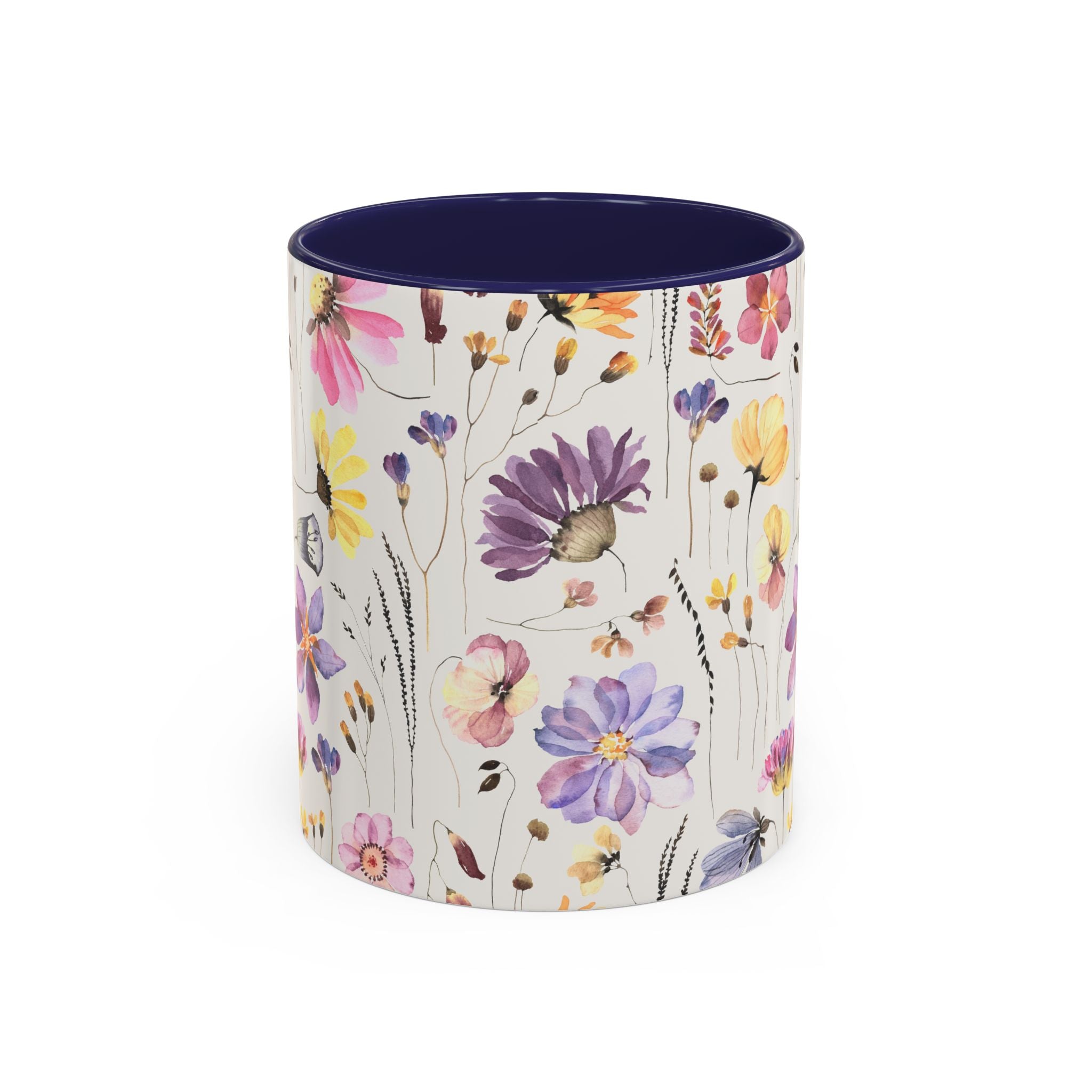 Floral Accent Coffee Mug - Perfect Gift for Nature Lovers, Ideal for Birthdays, Mother's Day, Home Decor, Flower Enthusiasts