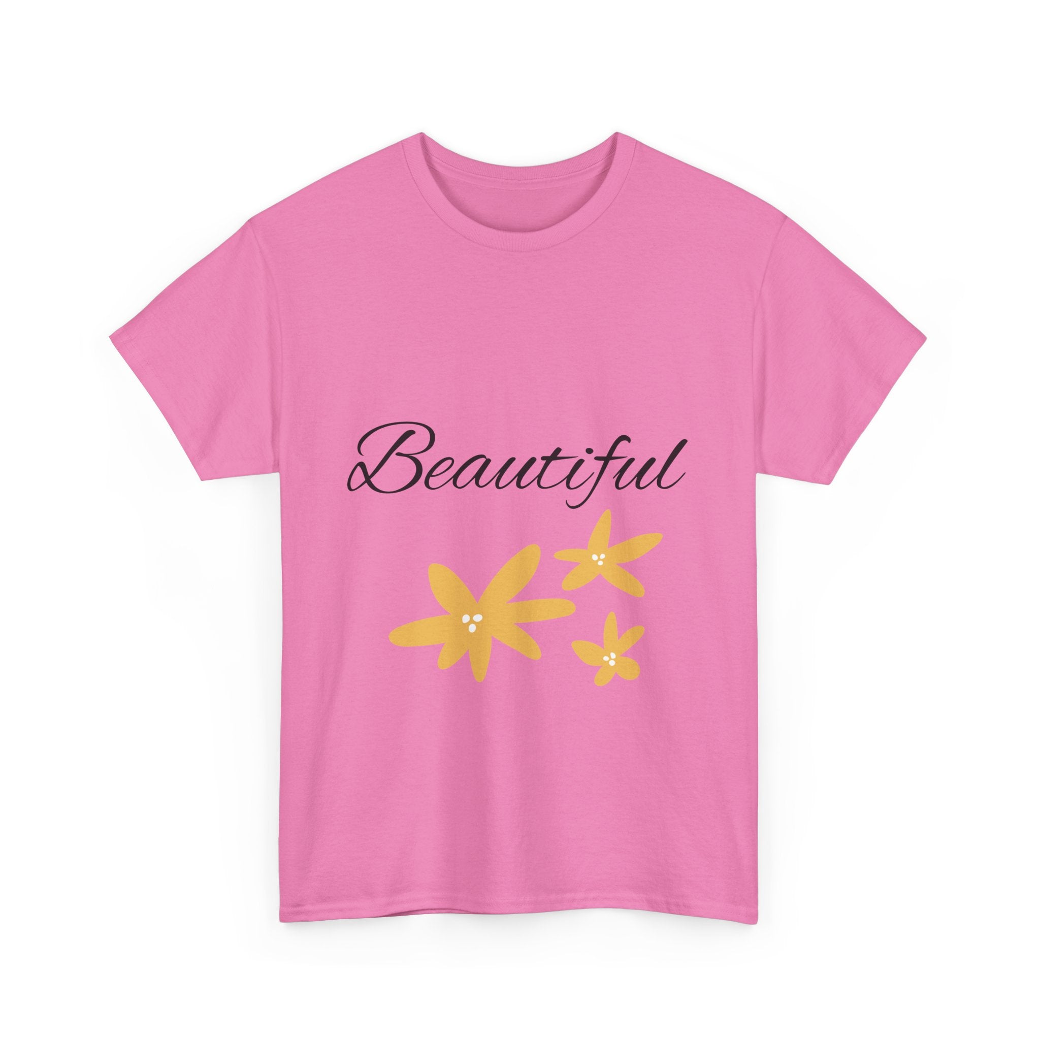 Beautiful Floral Unisex Heavy Cotton Tee, Inspirational Shirt, Gift for Her, Casual Wear, Spring Fashion, Everyday Comfort