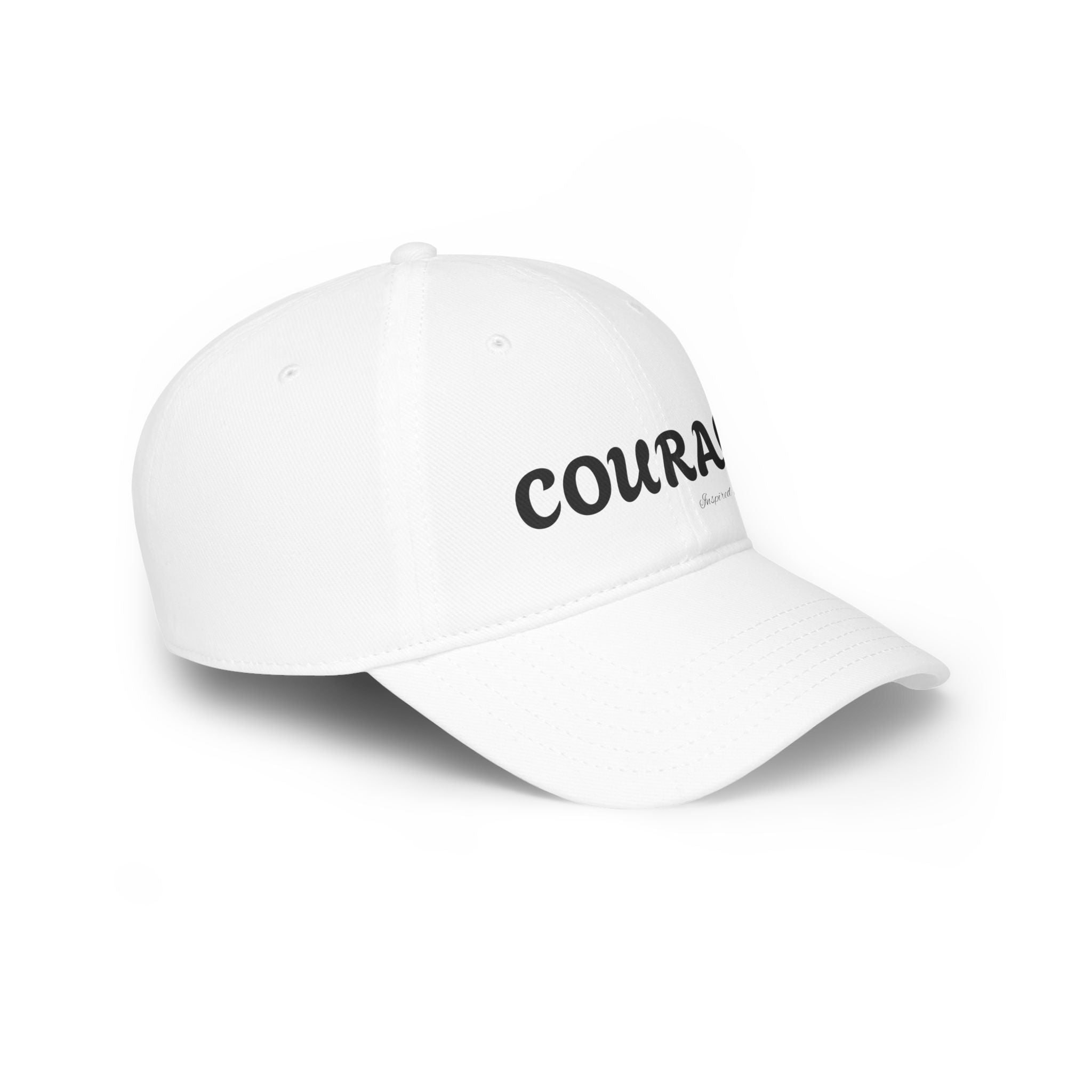 Courage Red Low Profile Baseball Cap, Empowering Hat, Everyday Wear, Gift for Sports, Motivational Accessory, Adjustable Cap