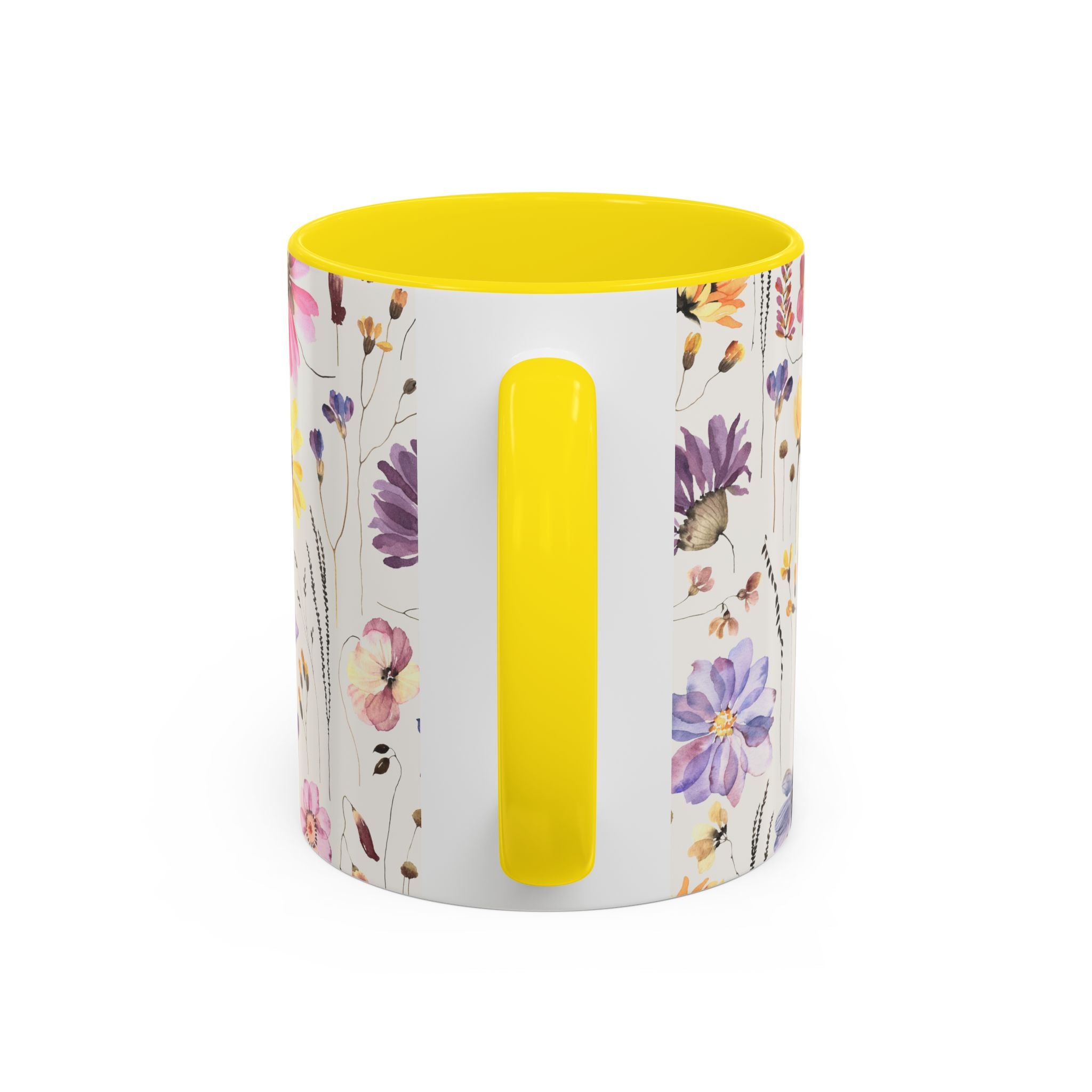 Floral Accent Coffee Mug - Perfect Gift for Nature Lovers, Ideal for Birthdays, Mother's Day, Home Decor, Flower Enthusiasts