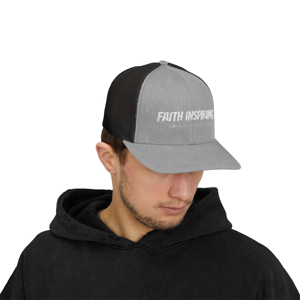 Faith Inspiring Snapback Trucker Cap | Inspirational Hat for Outdoor Enthusiasts, Perfect Gift for Birthdays, Holidays, and Faith Events