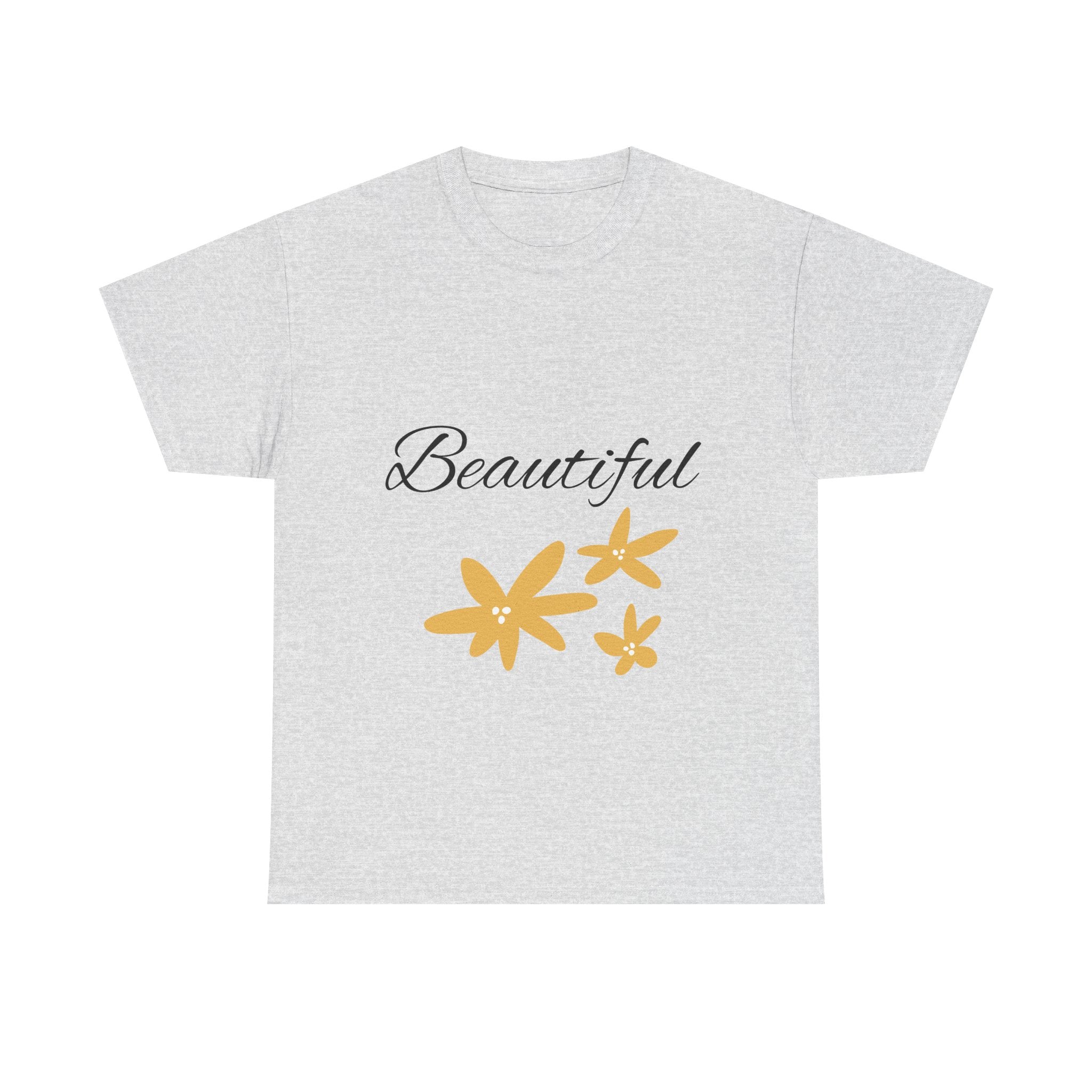 Beautiful Floral Unisex Heavy Cotton Tee, Inspirational Shirt, Gift for Her, Casual Wear, Spring Fashion, Everyday Comfort