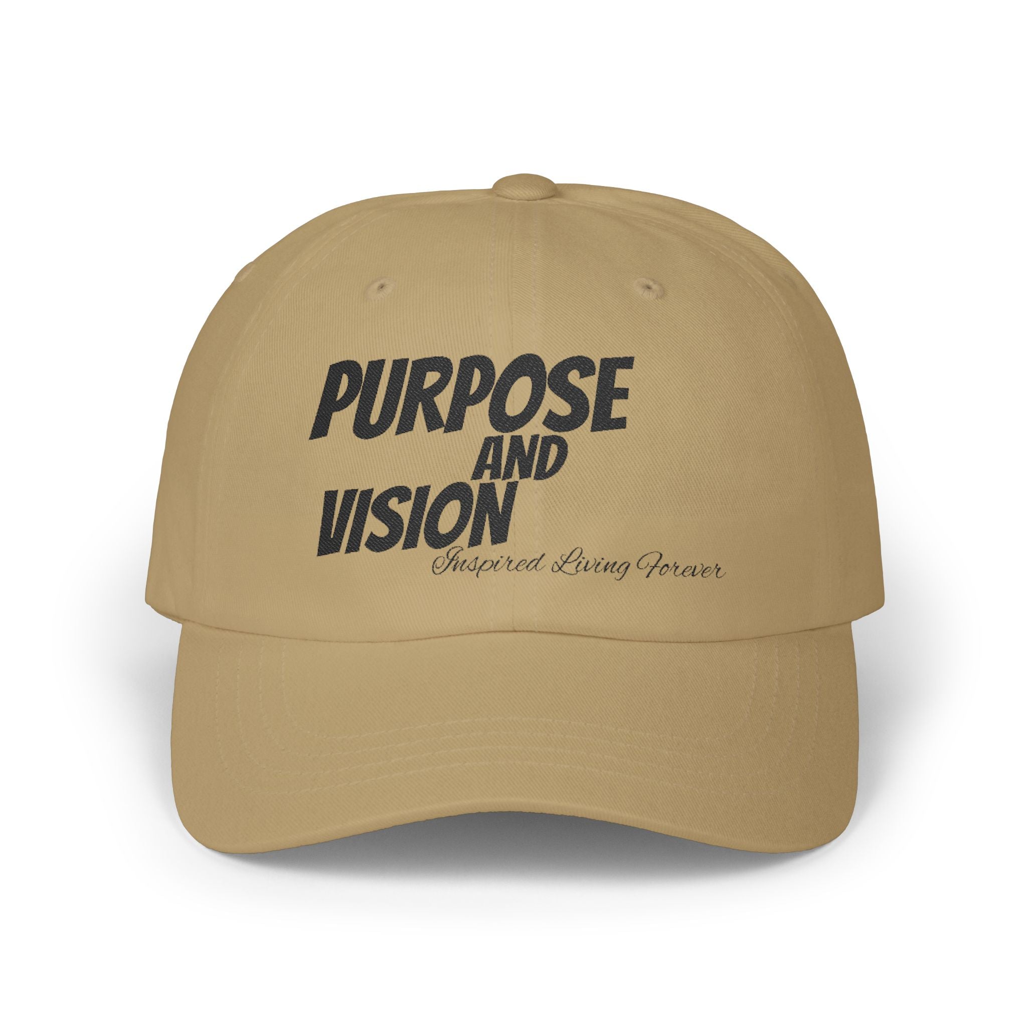 Classic Cap with Purpose and Vision, Adjustable Baseball Hat, Gift for Dad, Inspirational Cap, Casual Everyday Wear