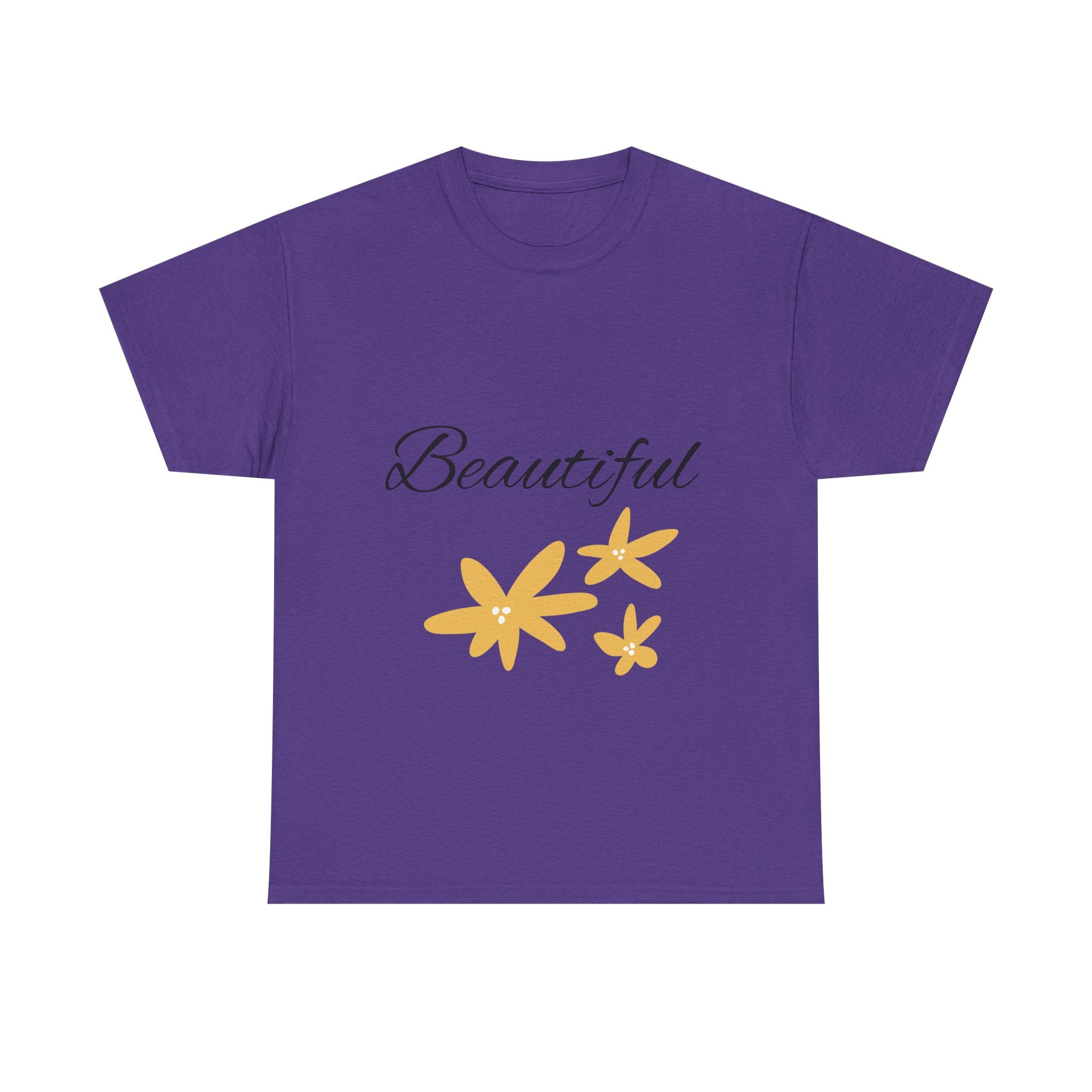 Beautiful Floral Unisex Heavy Cotton Tee, Inspirational Shirt, Gift for Her, Casual Wear, Spring Fashion, Everyday Comfort