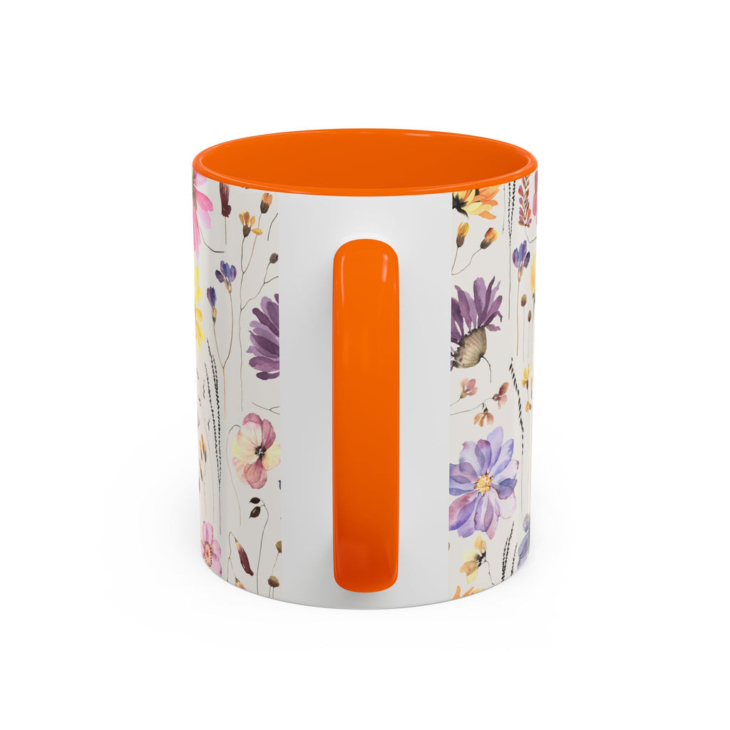 Floral Accent Coffee Mug - Perfect Gift for Nature Lovers, Ideal for Birthdays, Mother's Day, Home Decor, Flower Enthusiasts