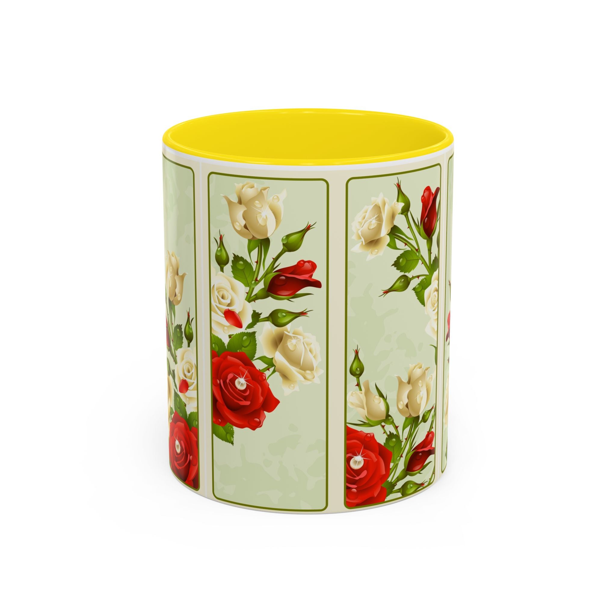 Floral Accent Coffee Mug - Elegant Rose Design, Perfect Gift for Mother's Day, Birthday, Home Decor, Tea Lovers, Vintage Style.