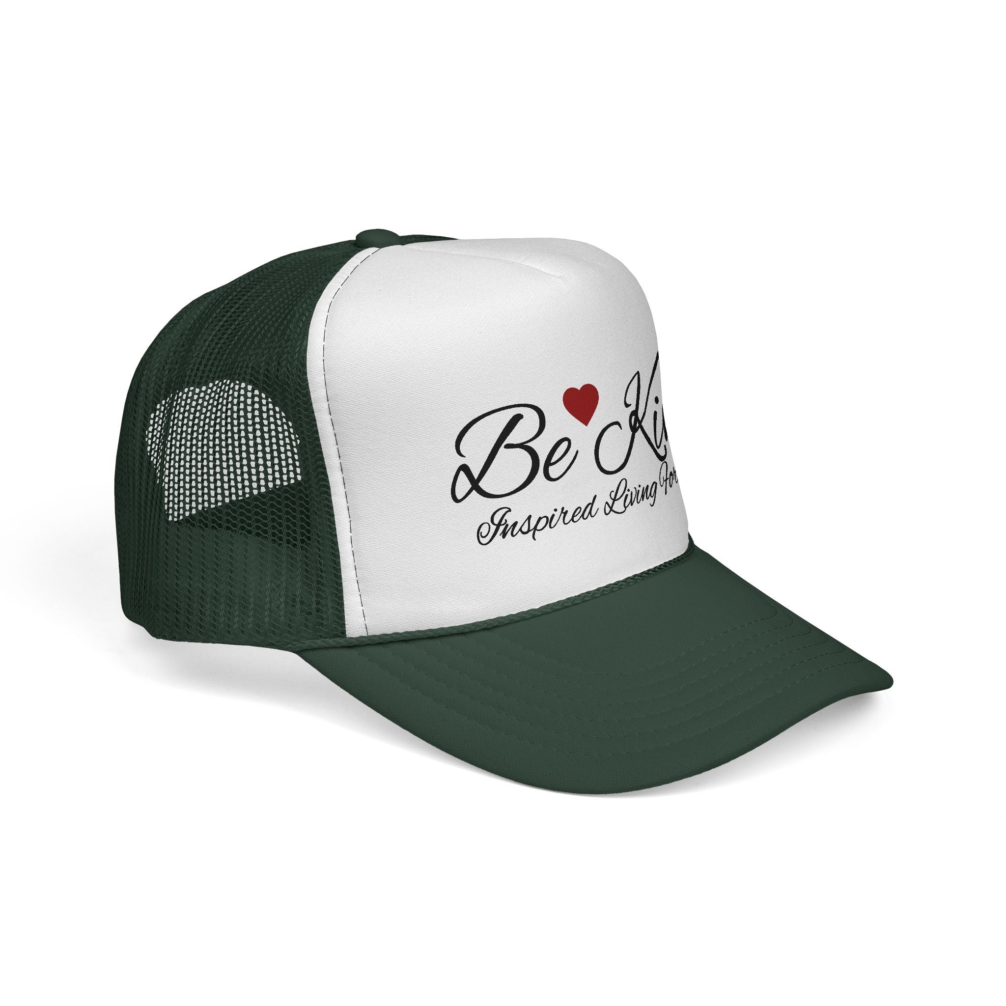 Be Kind Trucker Cap, Casual Hat, Gift for Friends, Heart Design Cap, Positive Message Hat