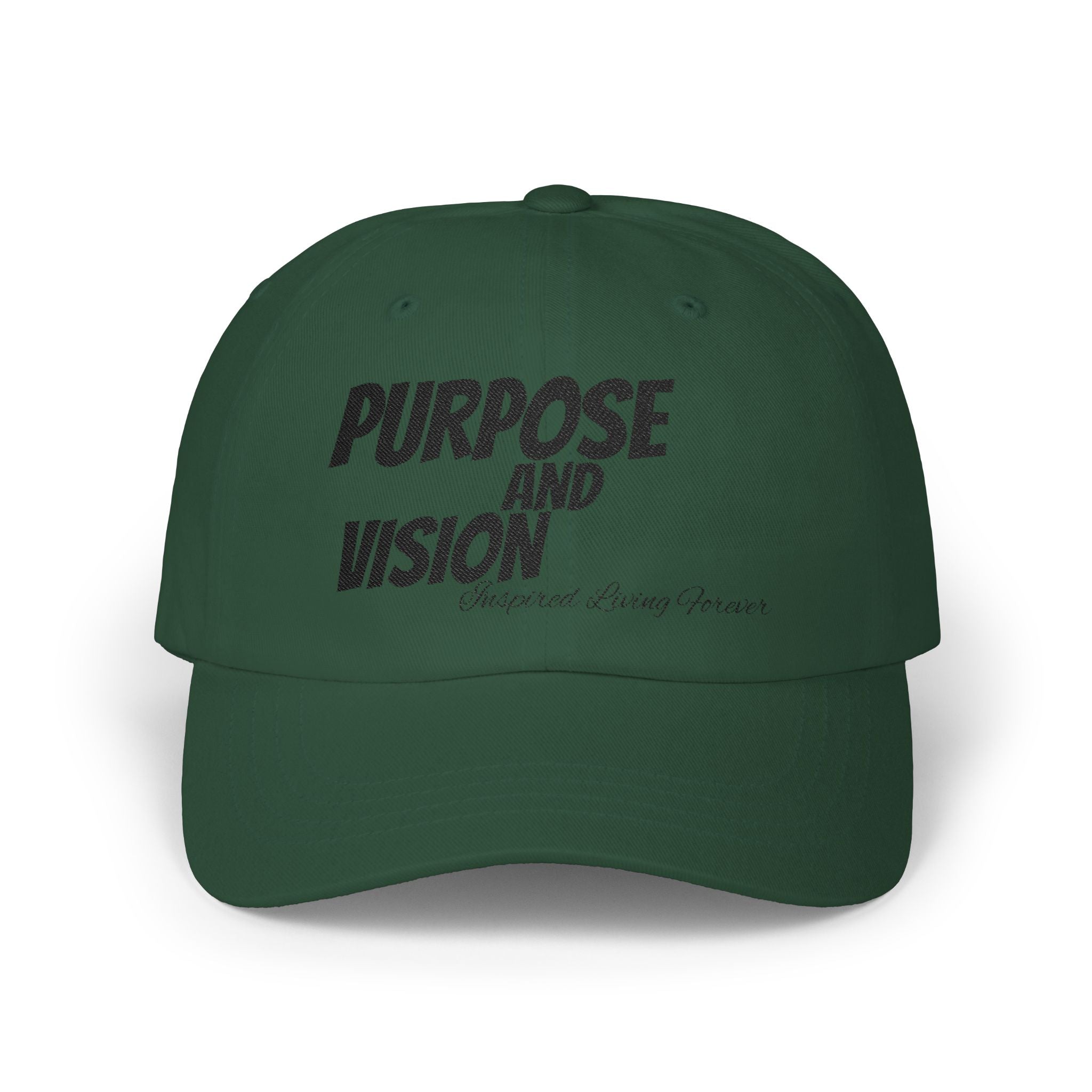 Classic Cap with Purpose and Vision, Adjustable Baseball Hat, Gift for Dad, Inspirational Cap, Casual Everyday Wear